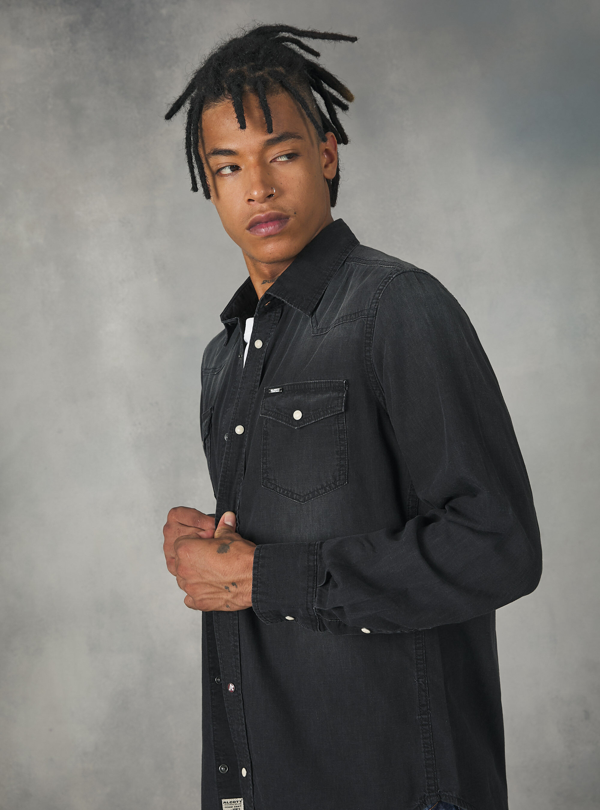 Camisa vaquera, NEGRO