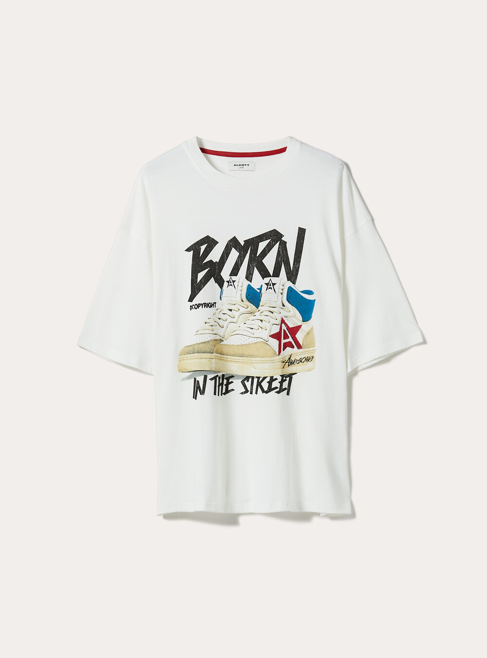 Oversize T-shirt with trainers print - Main Image