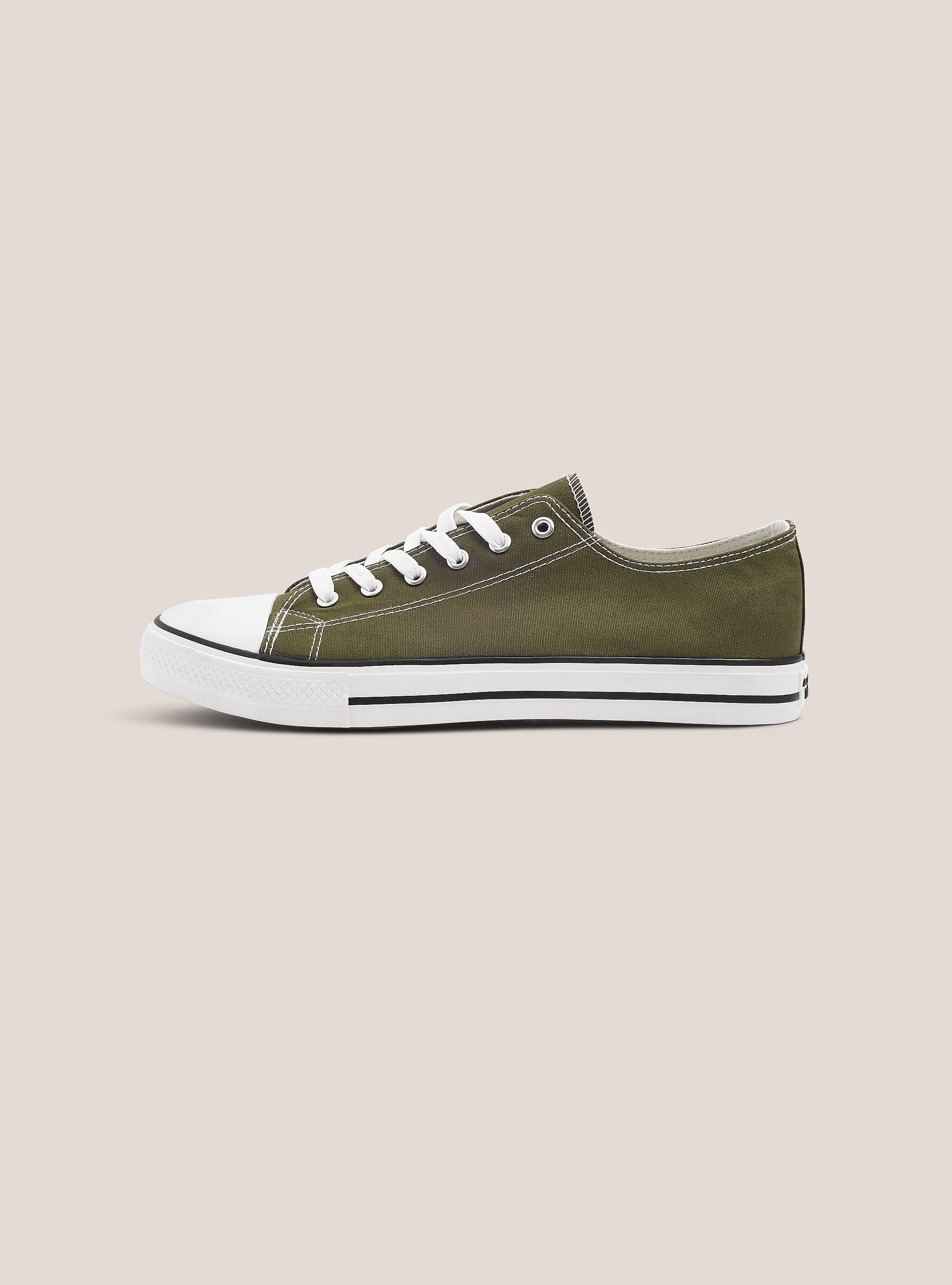Low trainers in light fabric, C5587 KAKY