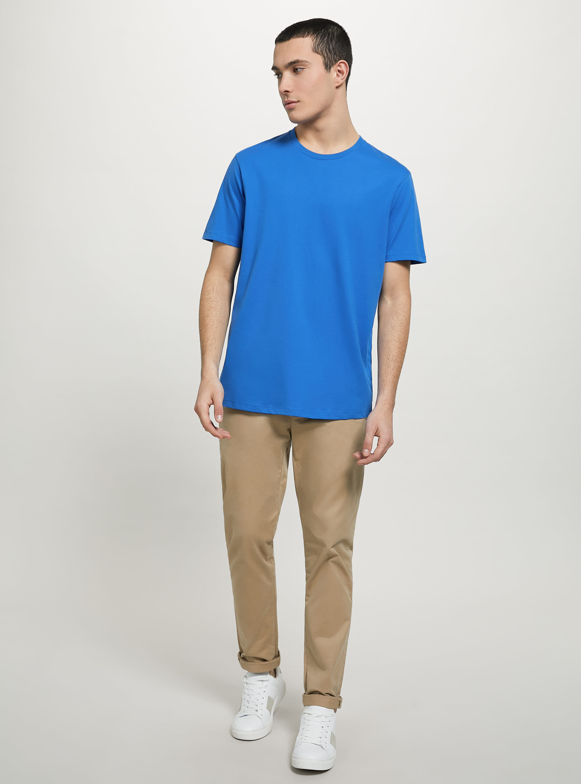 Camisetas de algodon cuello store redondo