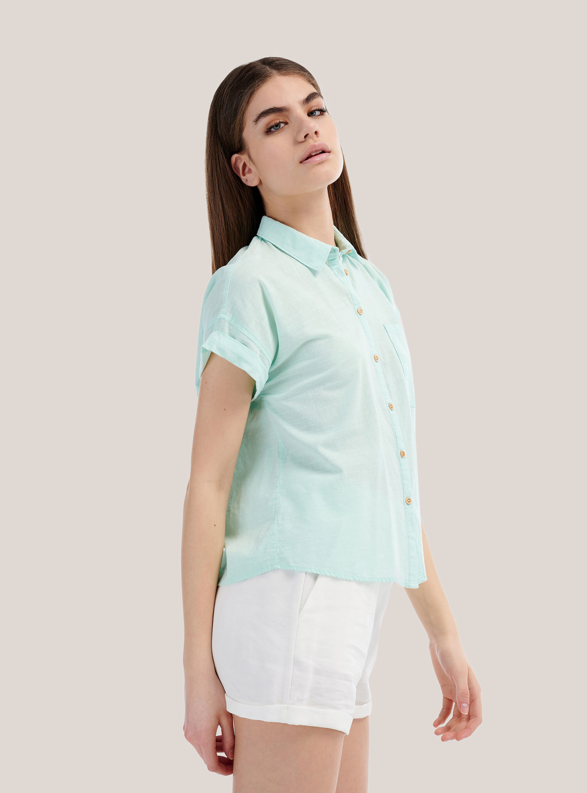 &Uuml;bergro&szlig;es Kurzarmhemd, C6692 MINT