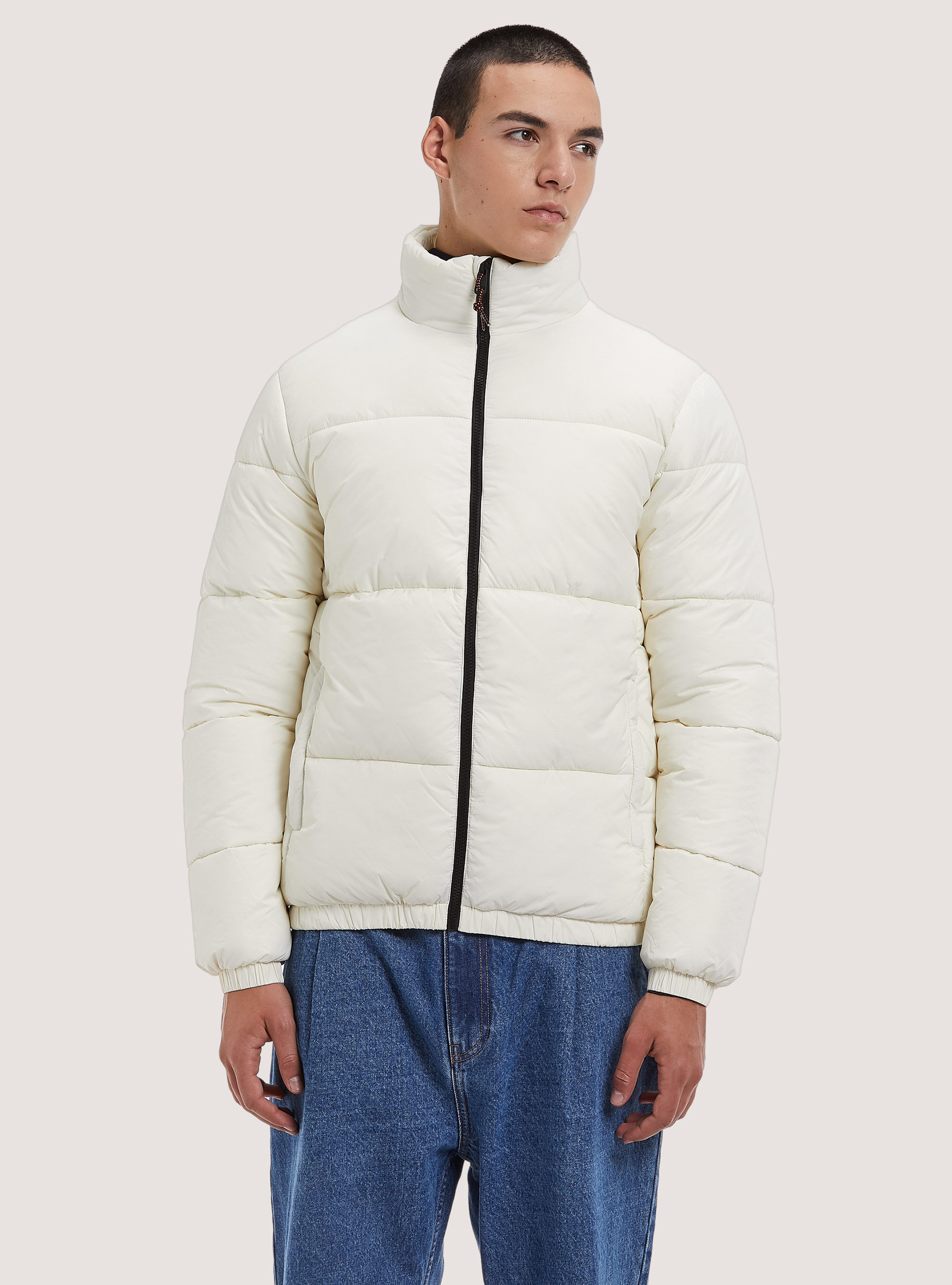 Giubbotto puffy in tinta unita