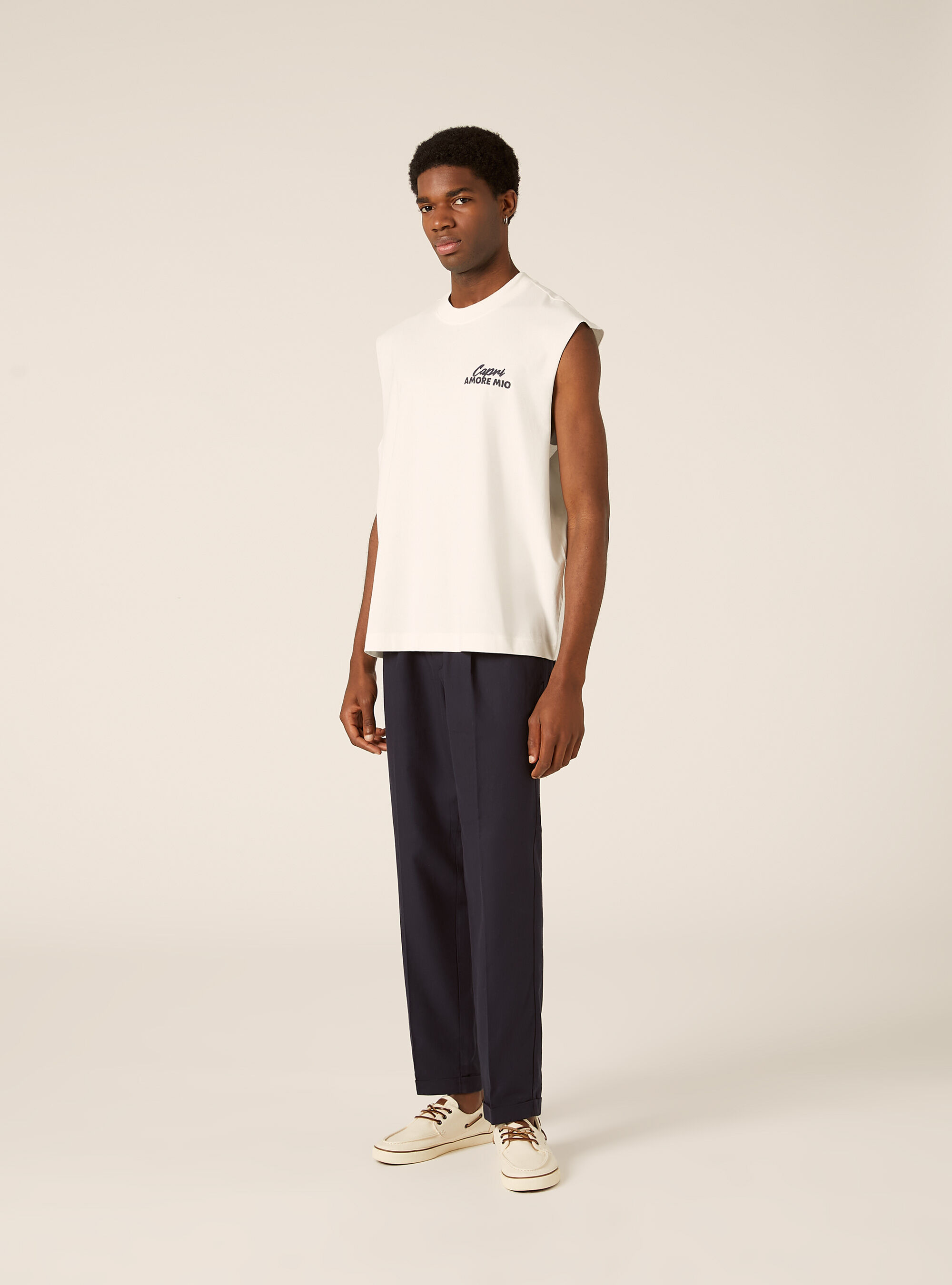 Canotta boxy fit capri amore mio