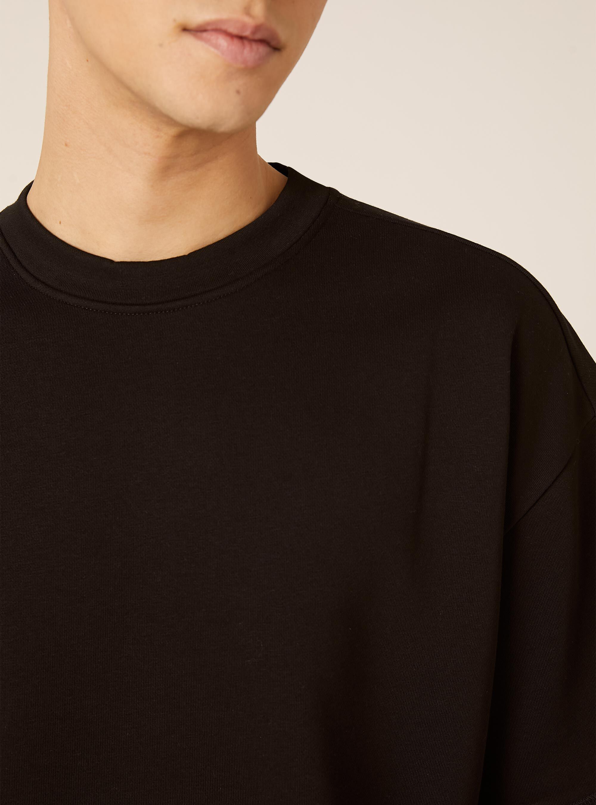 Oversized sweatshirt T-shirt, BK1 BLACK