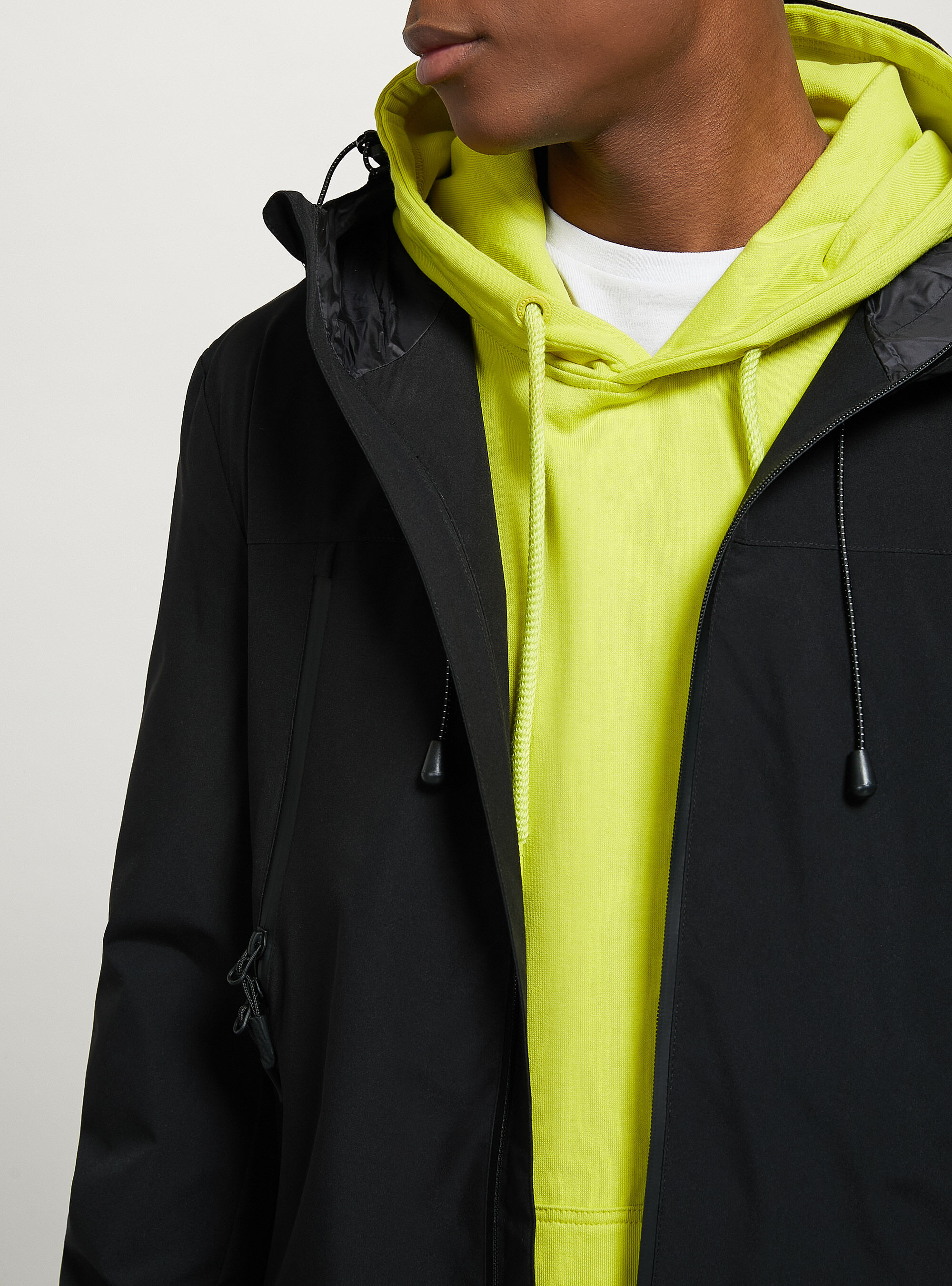 Veste &agrave; capuche imperm&eacute;able, BK1 BLACK