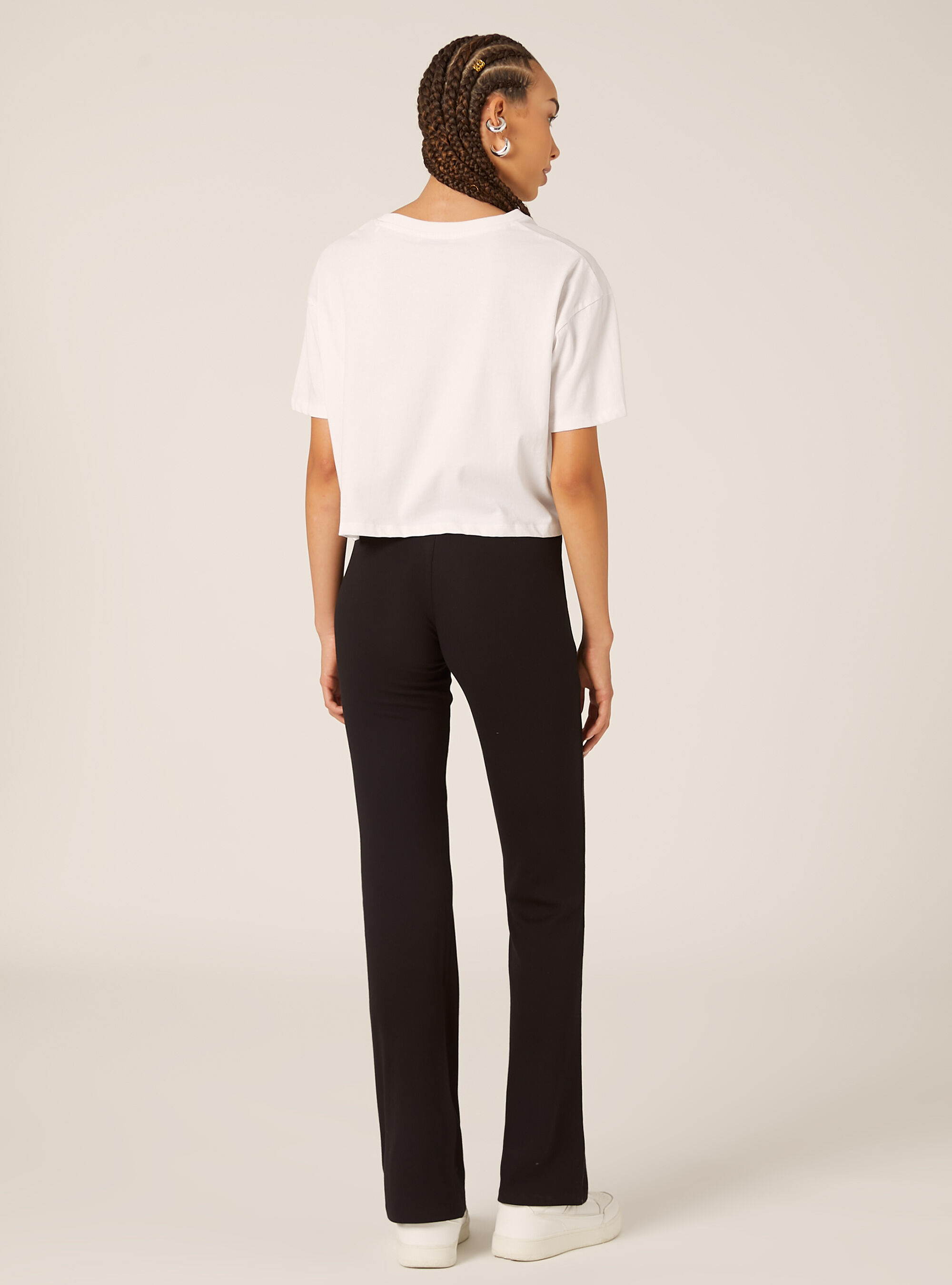 Flared leggings, BK1 BLACK