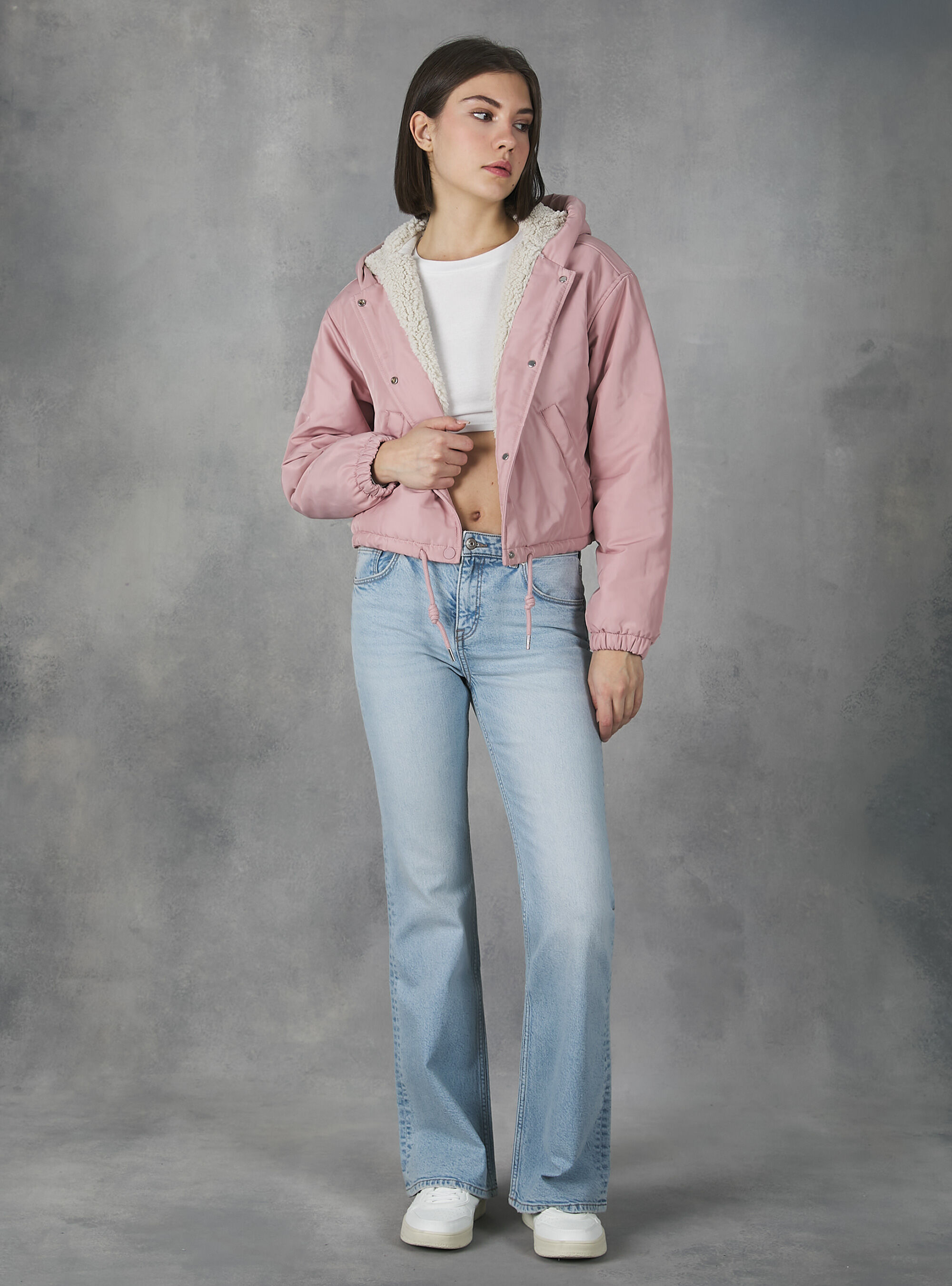 Veste courte teddy new arrivals