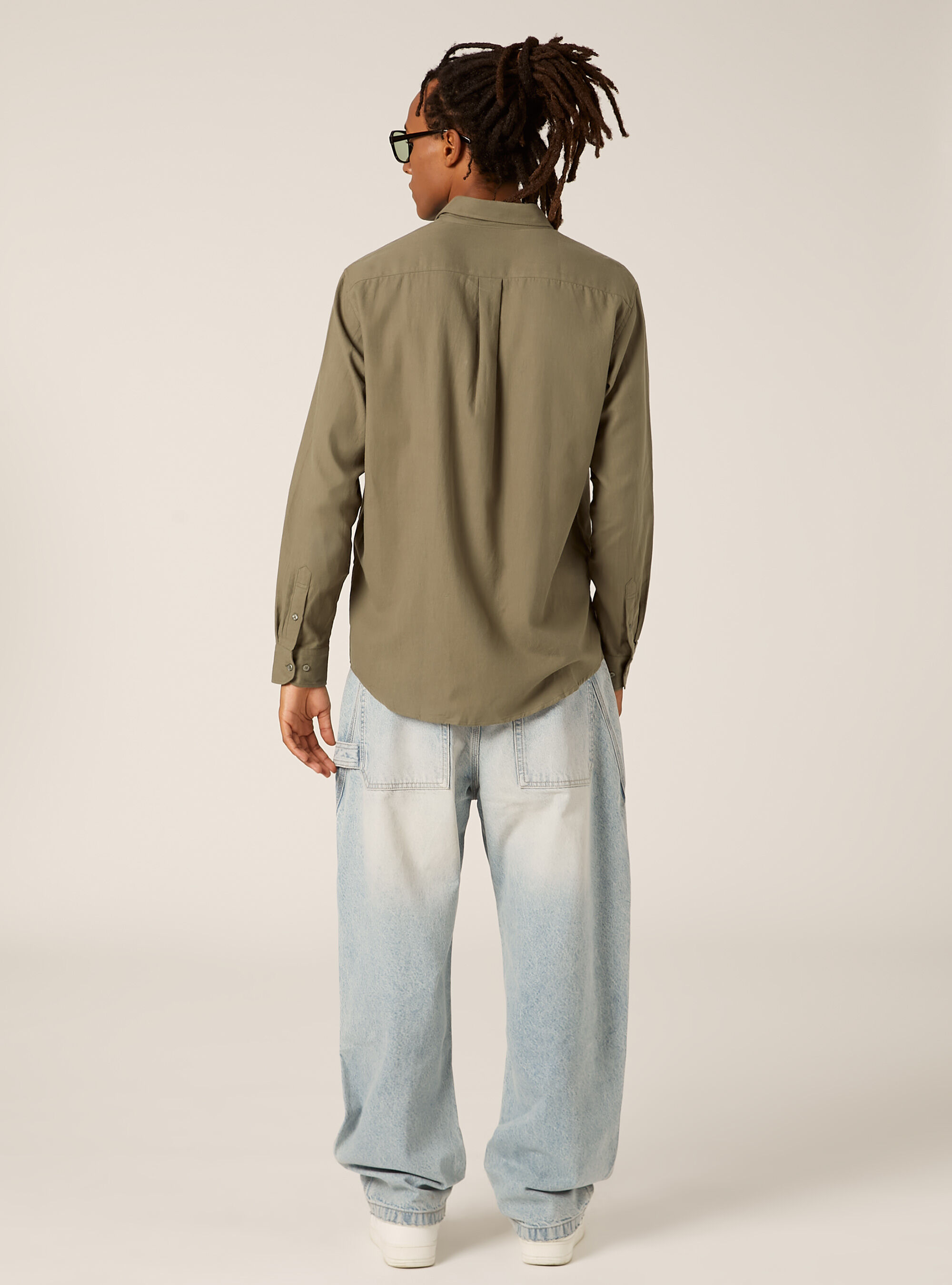 Chemise en flanelle coupe classique, KY1 KAKY DARK