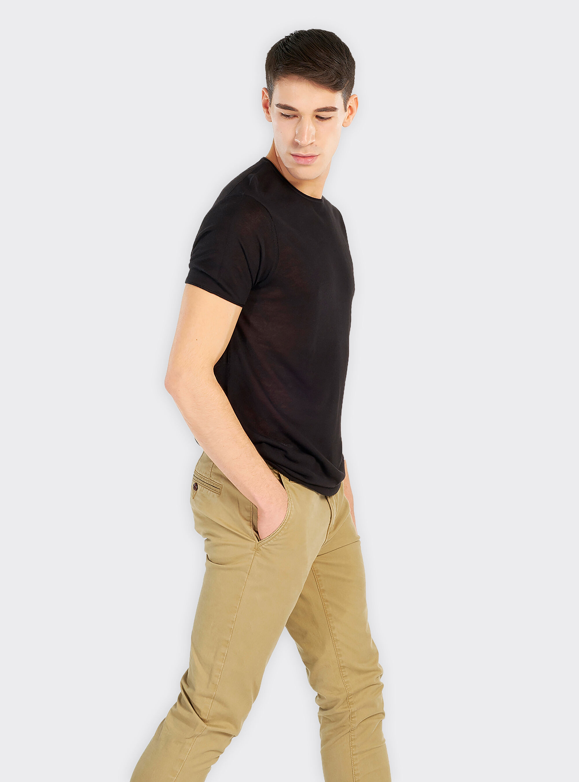 Kurzarmpullover, C101 BLACK