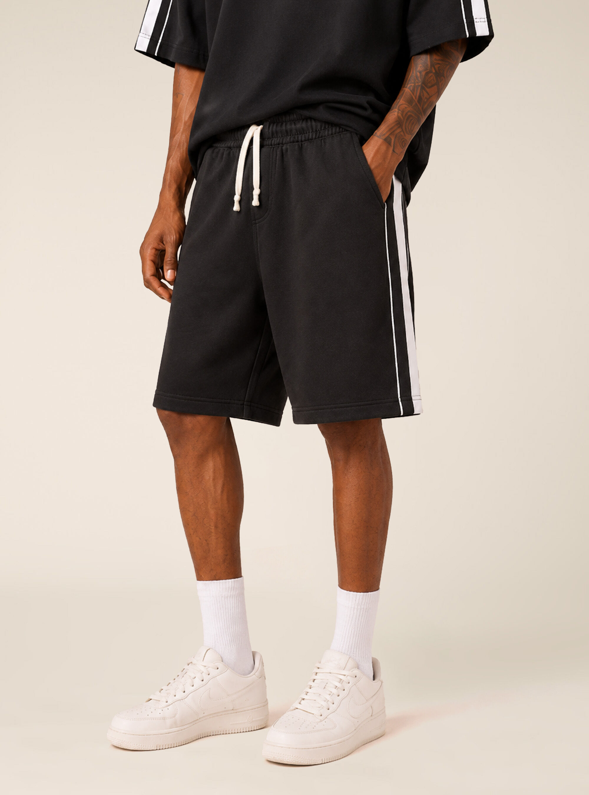 Urban Bermuda Shorts with Side Stripes