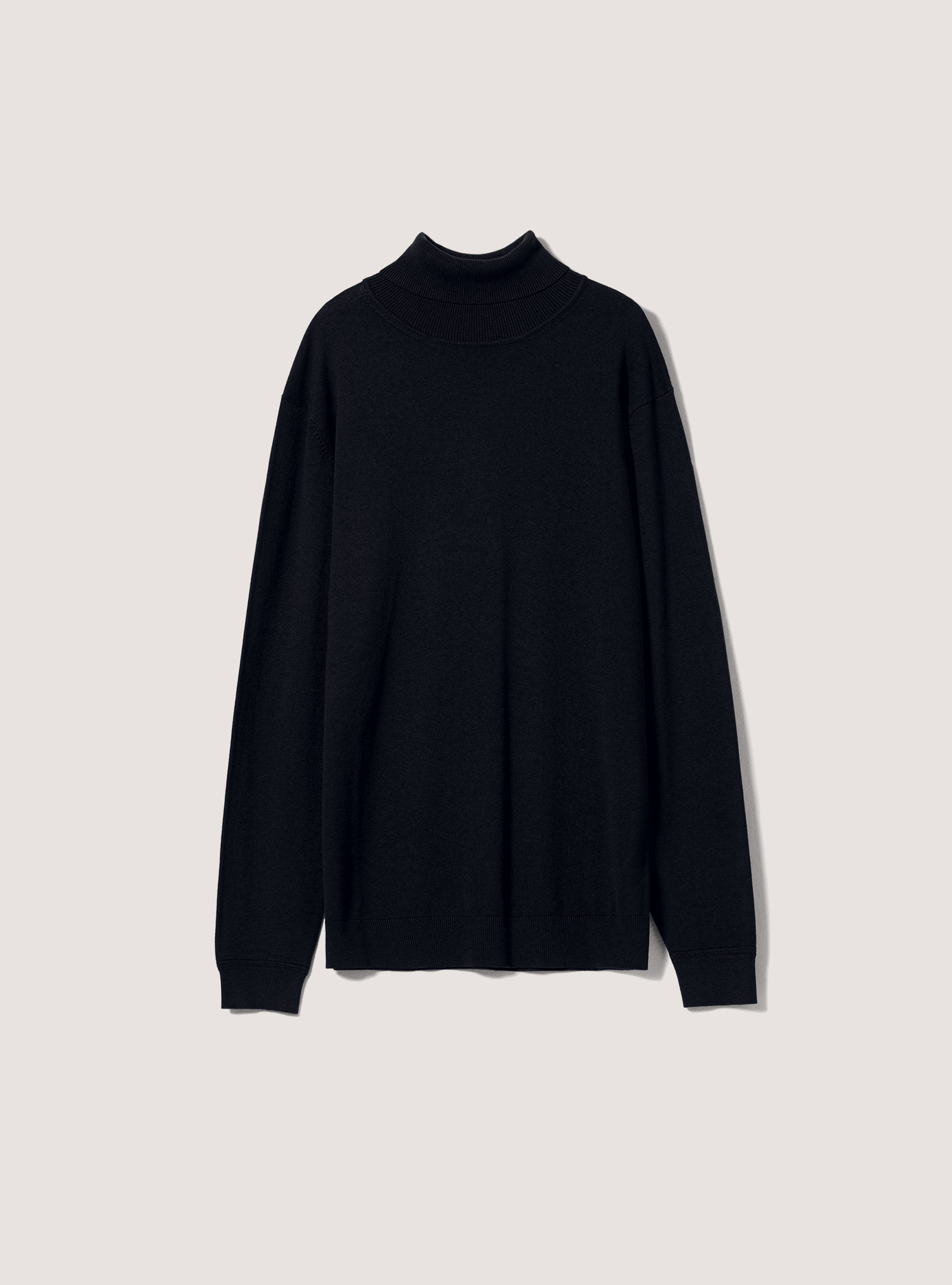 Plain-coloured turtleneck pullover, NA1 NAVY DARK
