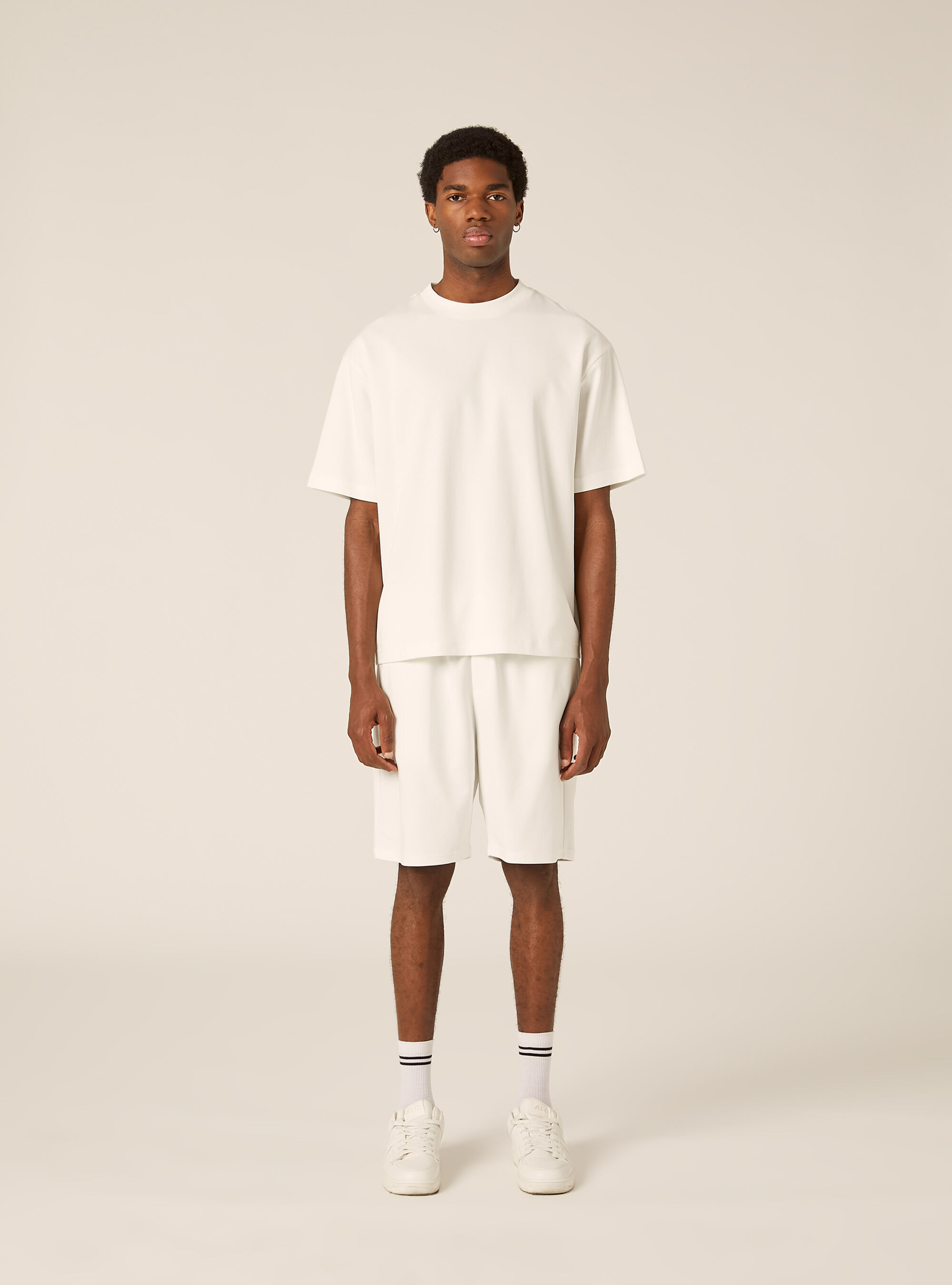 Bermuda AIRes in jersey, OFF WHITE