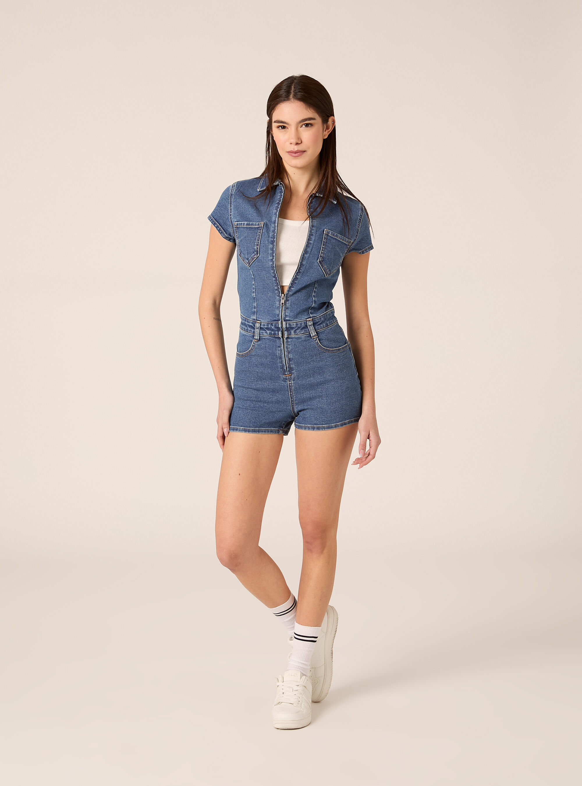Mono corto de denim