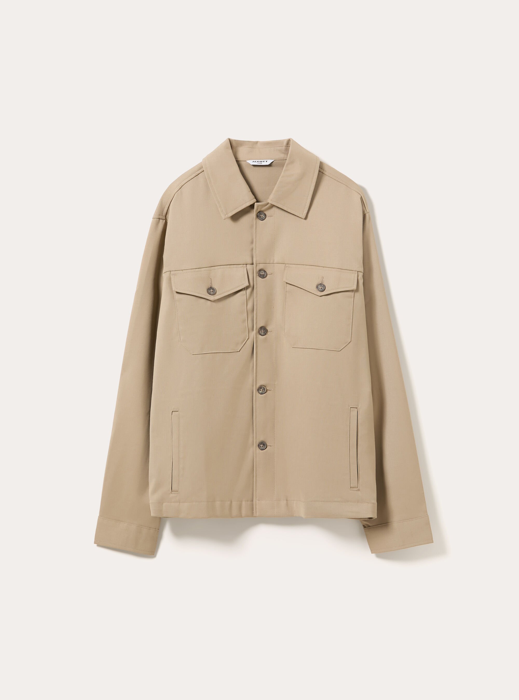 Shirt jacket with patch pockets, BG2 BEIGE MEDIUM