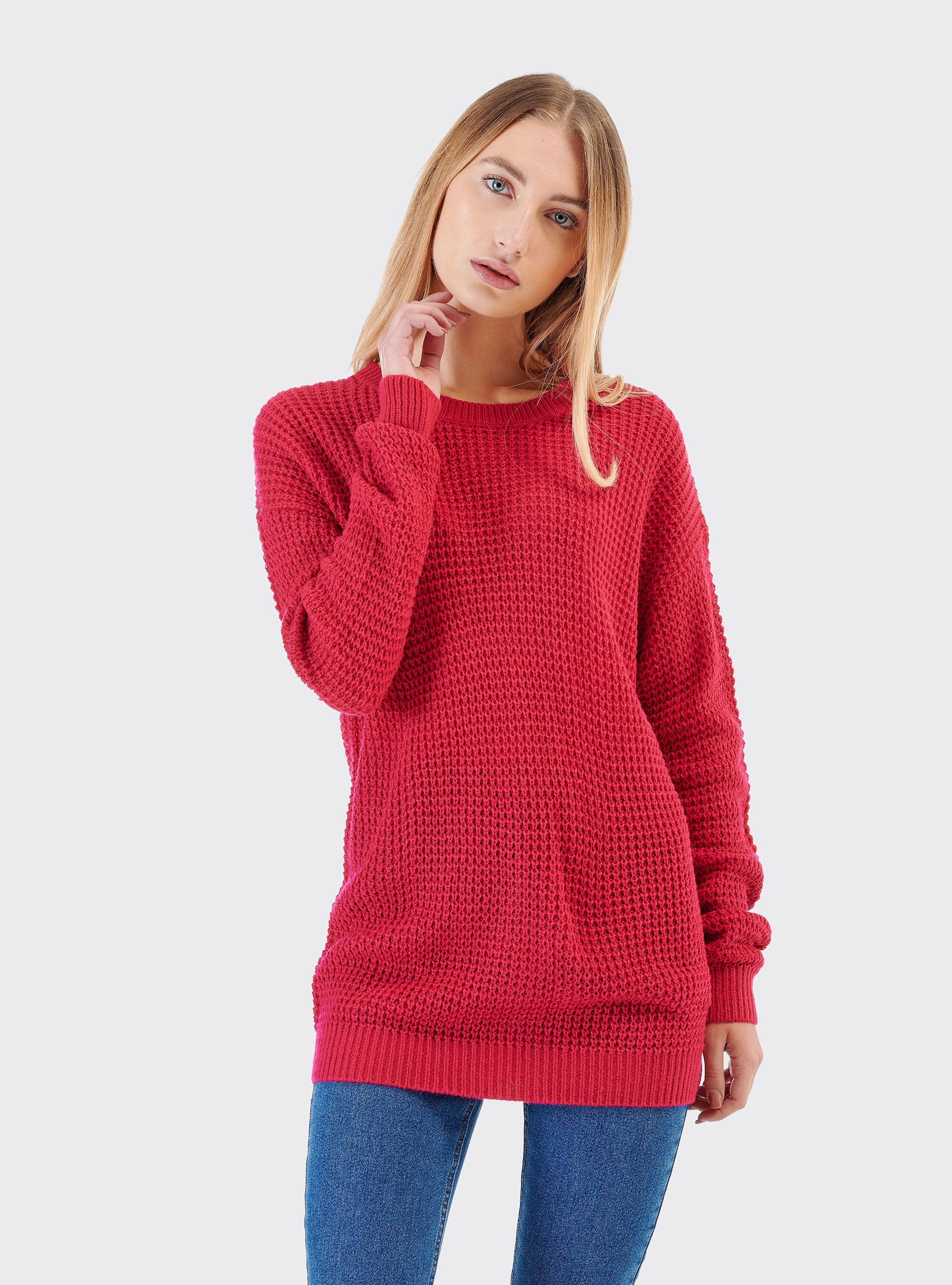 Pullover oversize, FUXIA