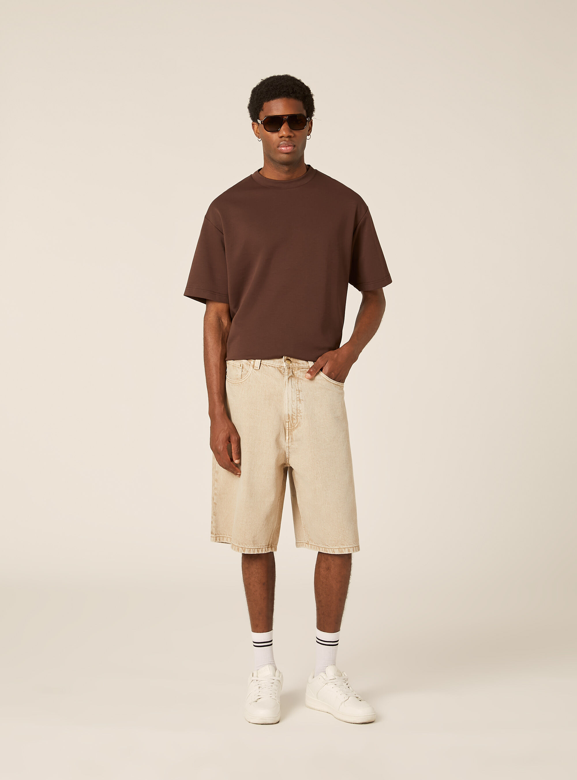 Bermuda jort in denim colorato