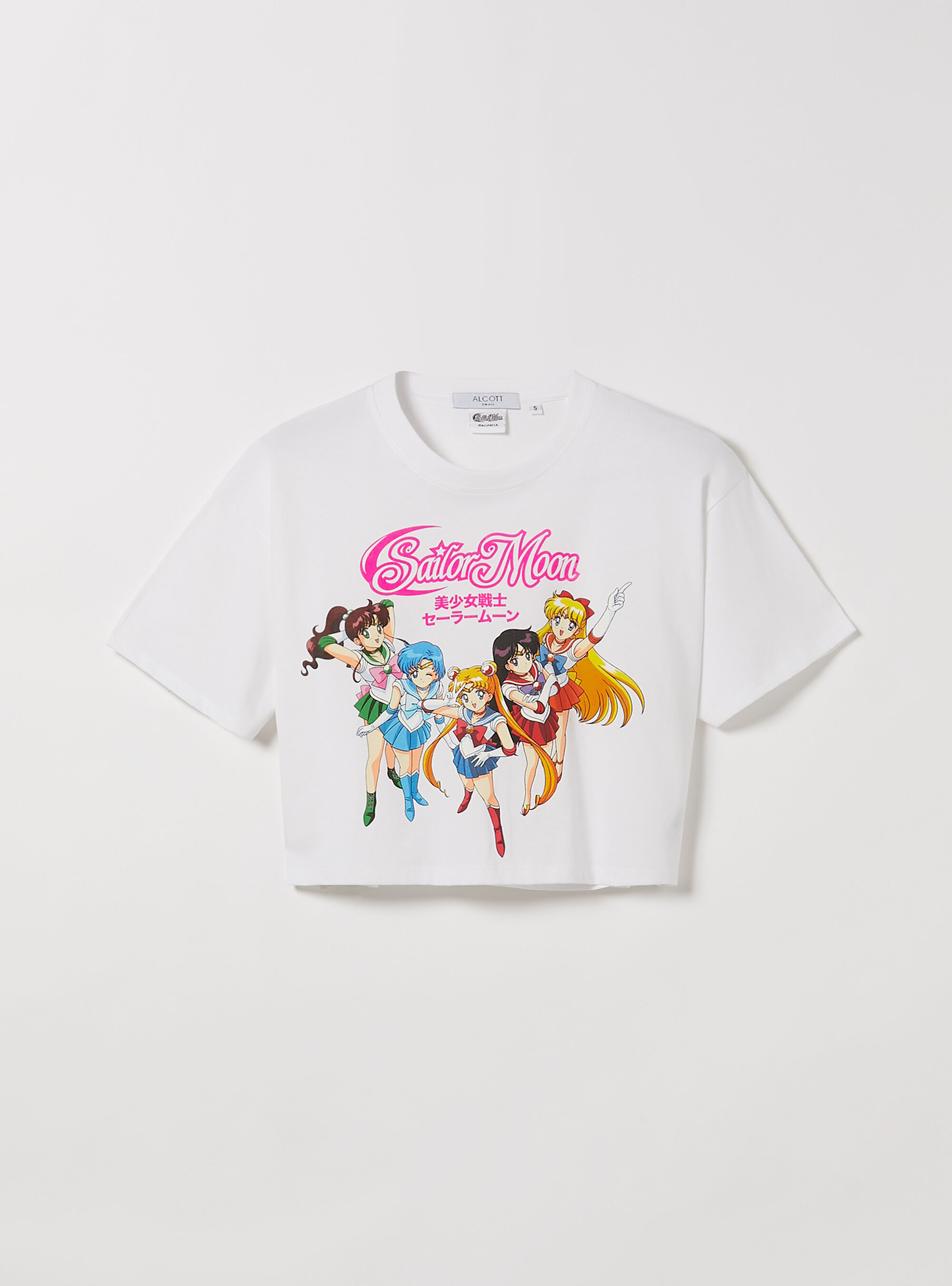 Sailor Moon / Camiseta Alcott cropped, WH3 WHITE
