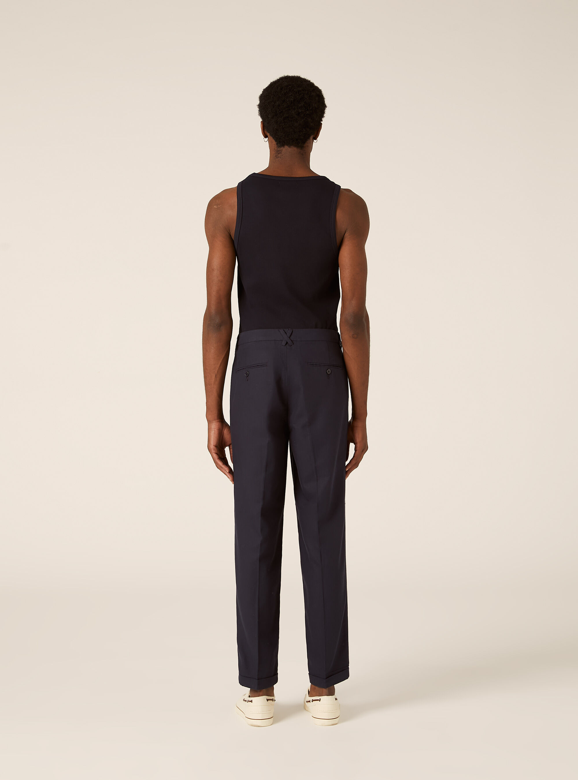 Lightweight Tailored Linen Blend Trousers, NA1 NAVY DARK