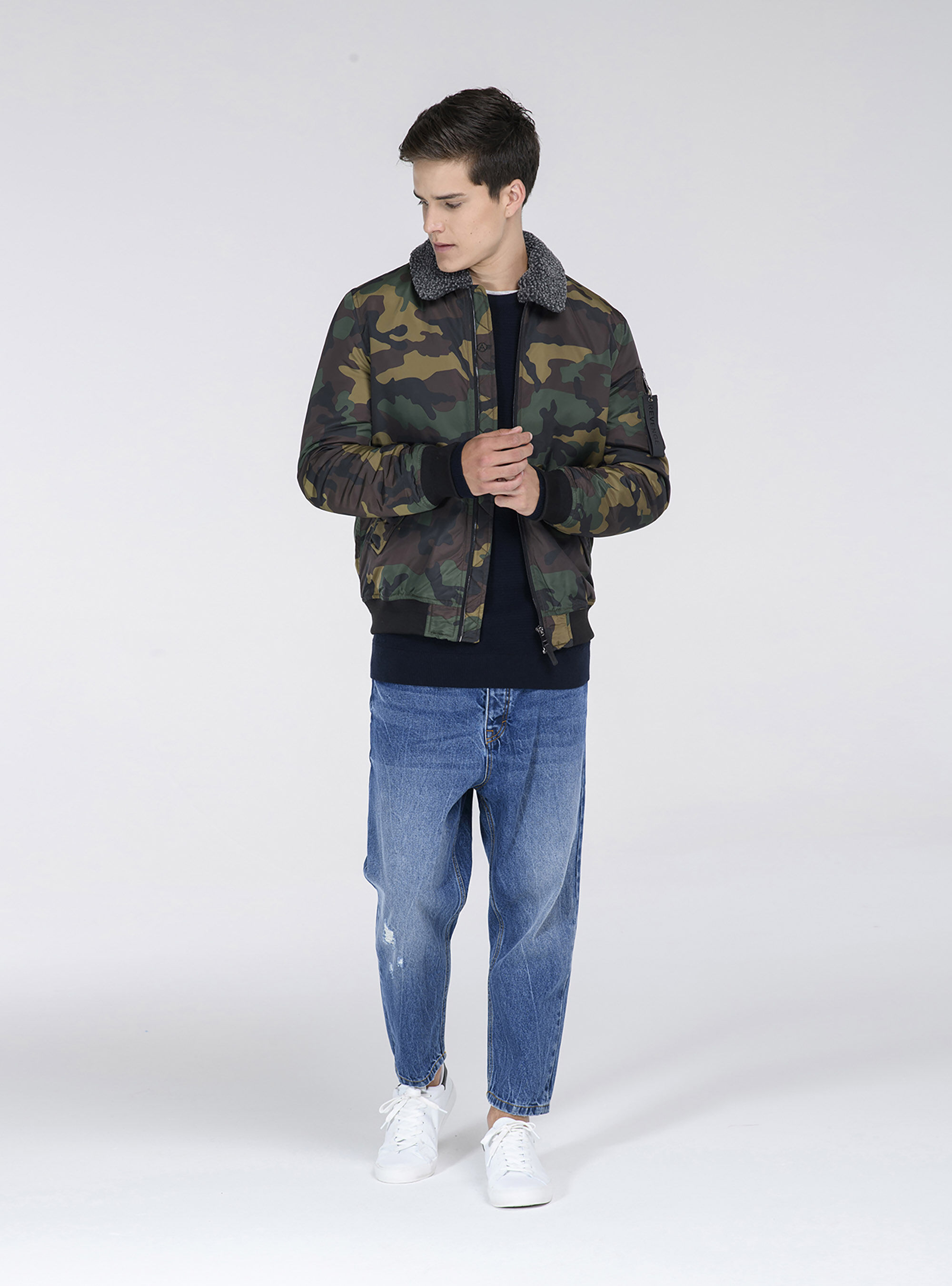 Stand camouflage coat shop