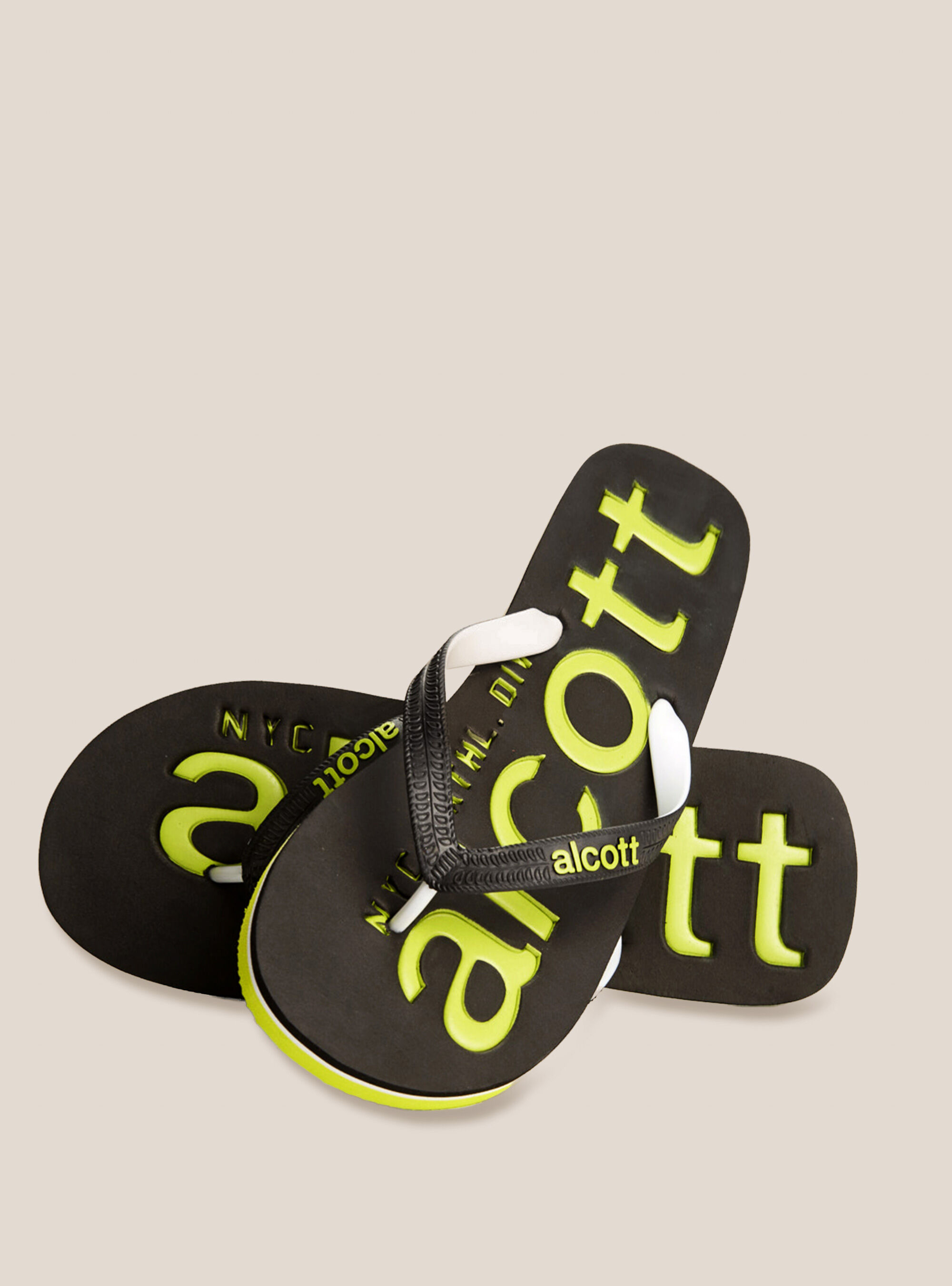 Flip flops with logo
