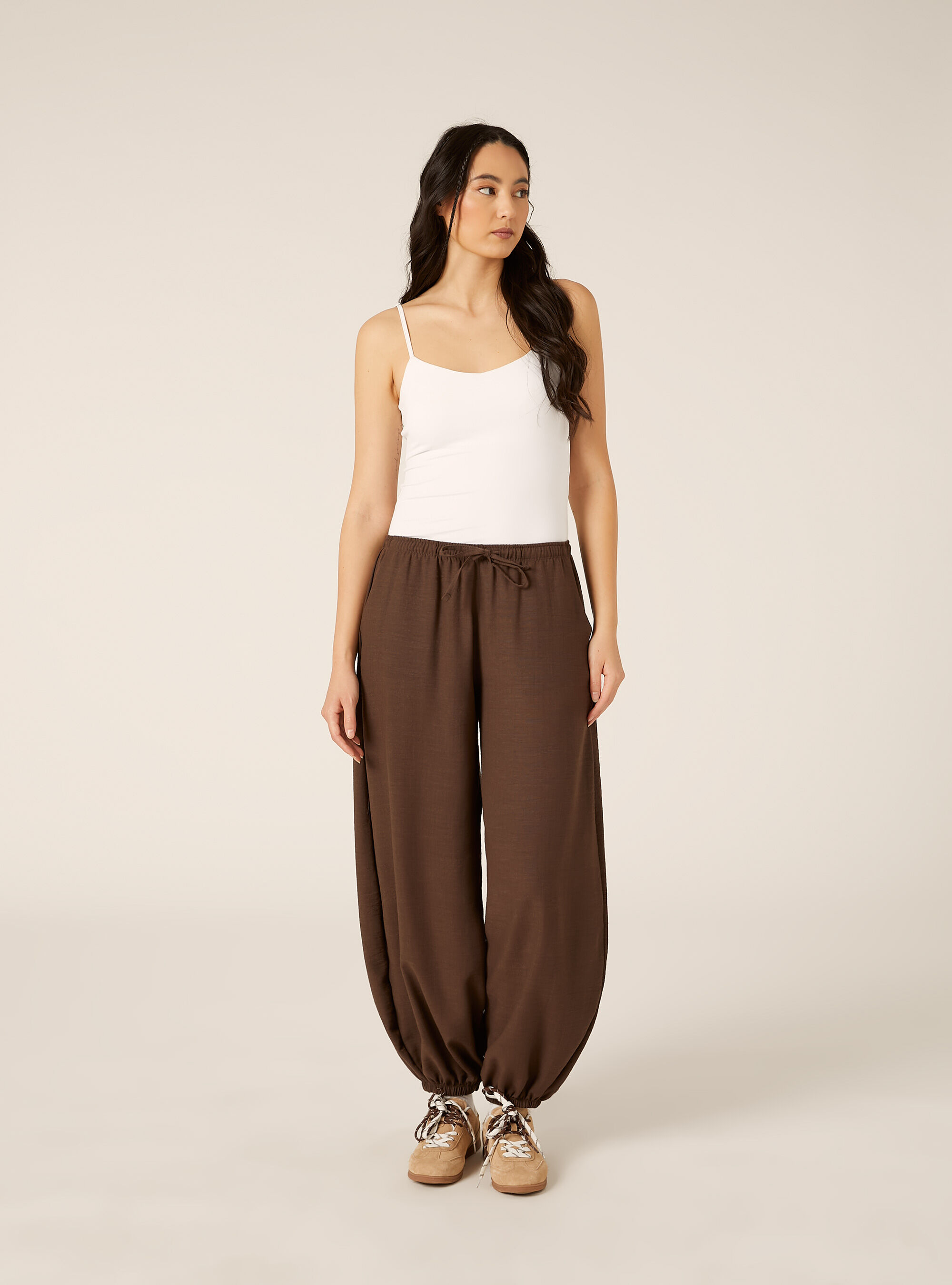 Pantaloni da gaucho effetto crepe
