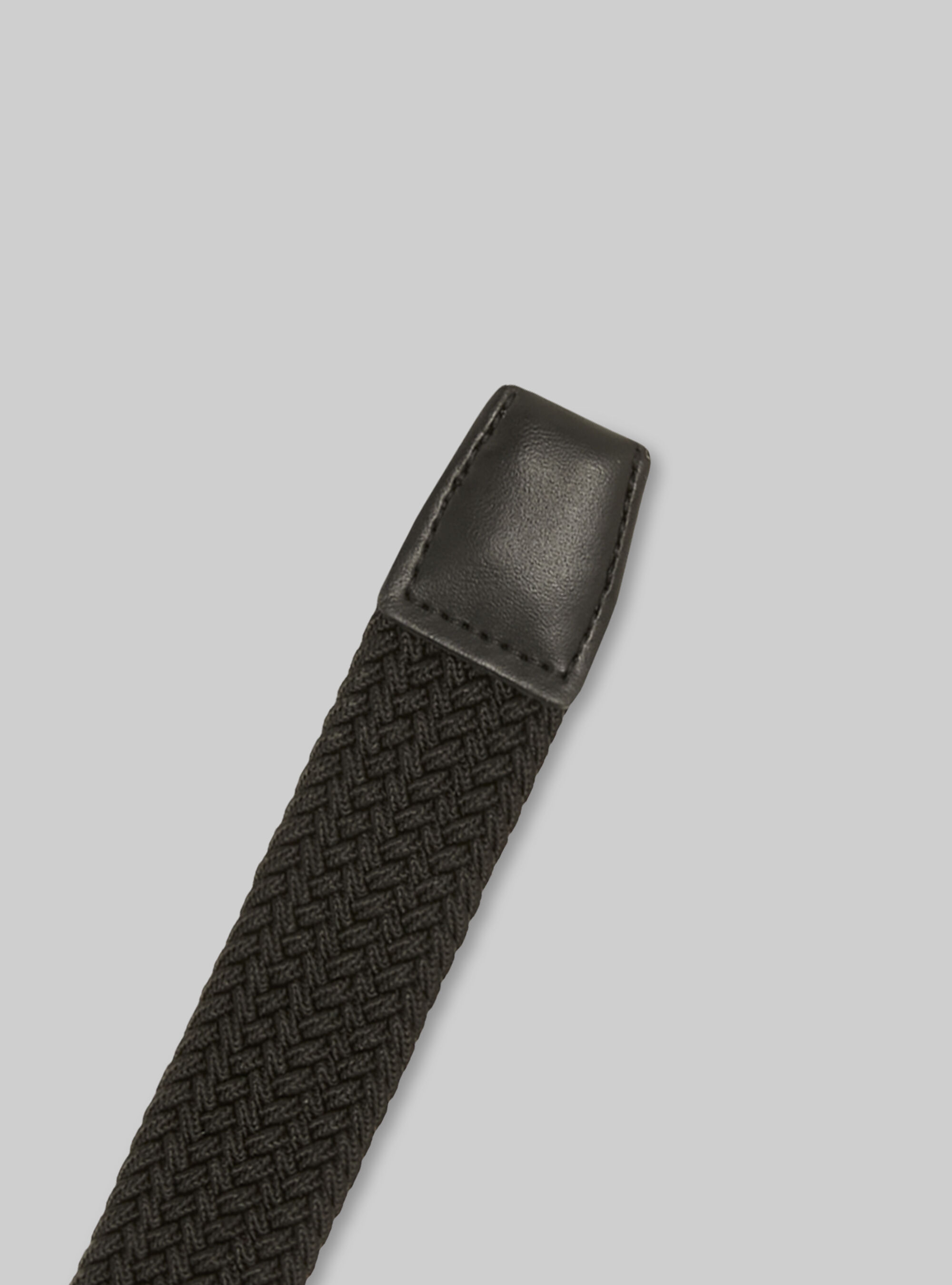 Cintura intrecciata elastica, BK1 BLACK