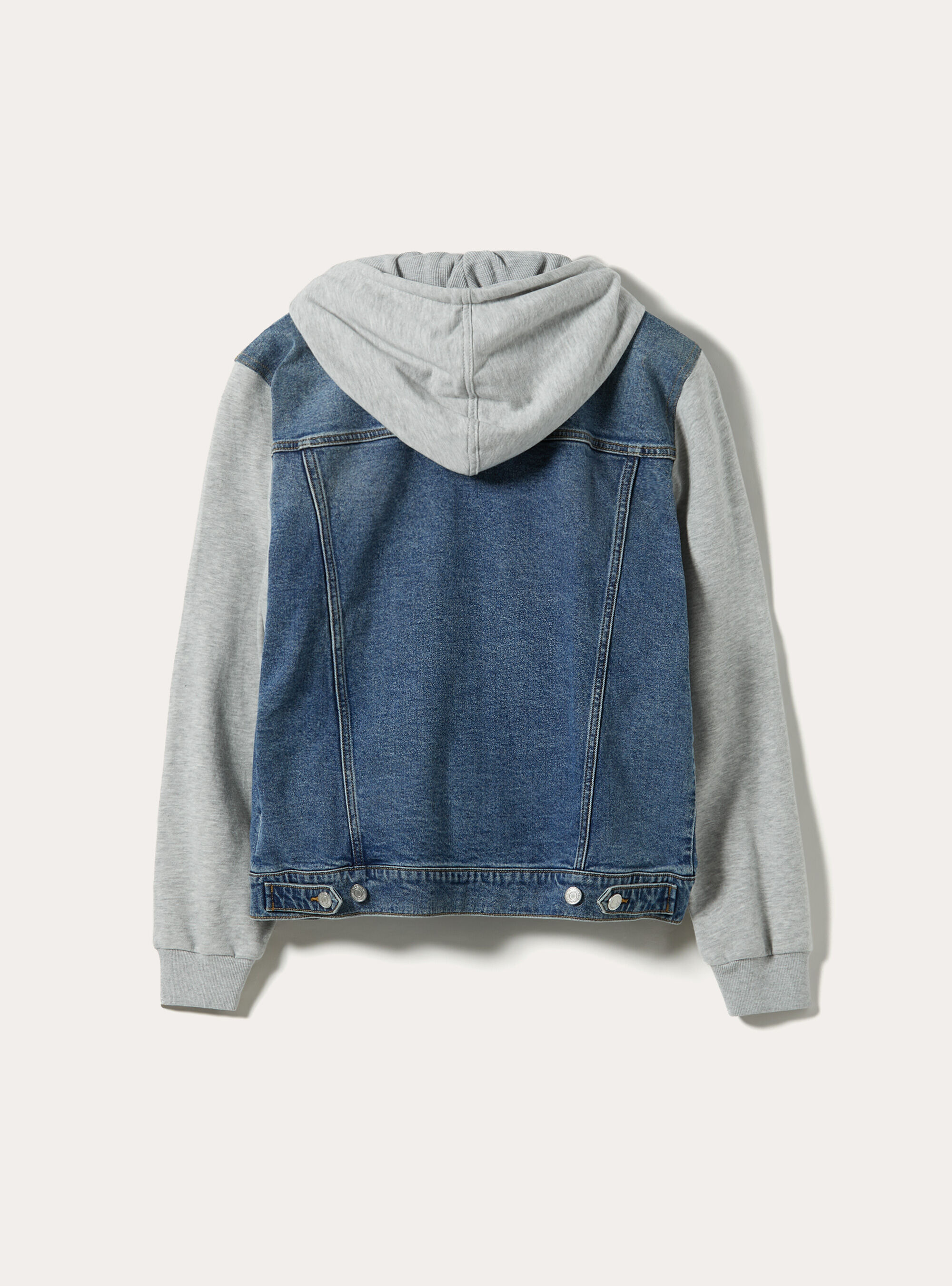 Giubbotto jeans con cappuccio new arrivals