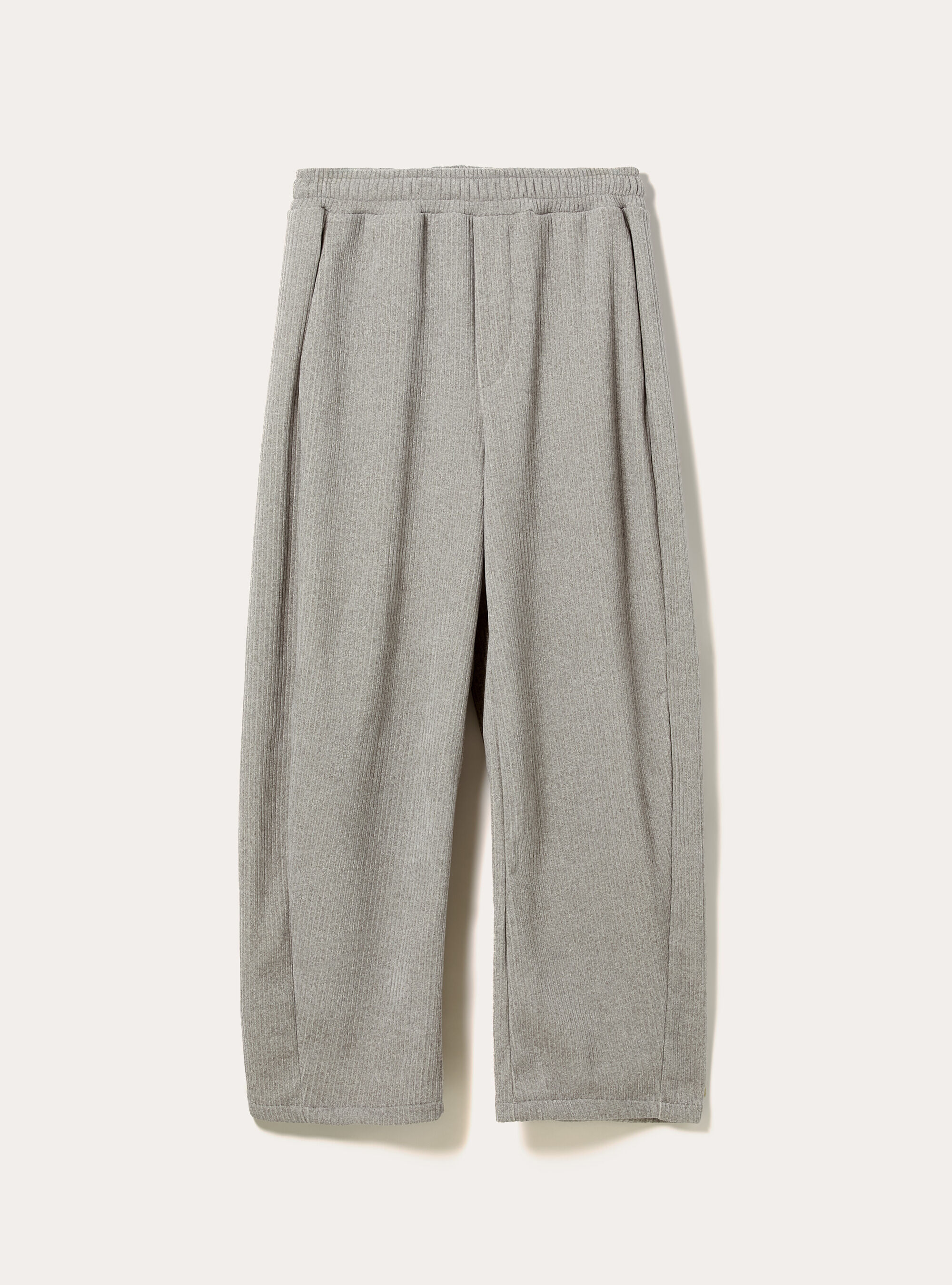 Pantalone in velluto a coste  barrel fit, MGY3 GREY MEL LIGHT