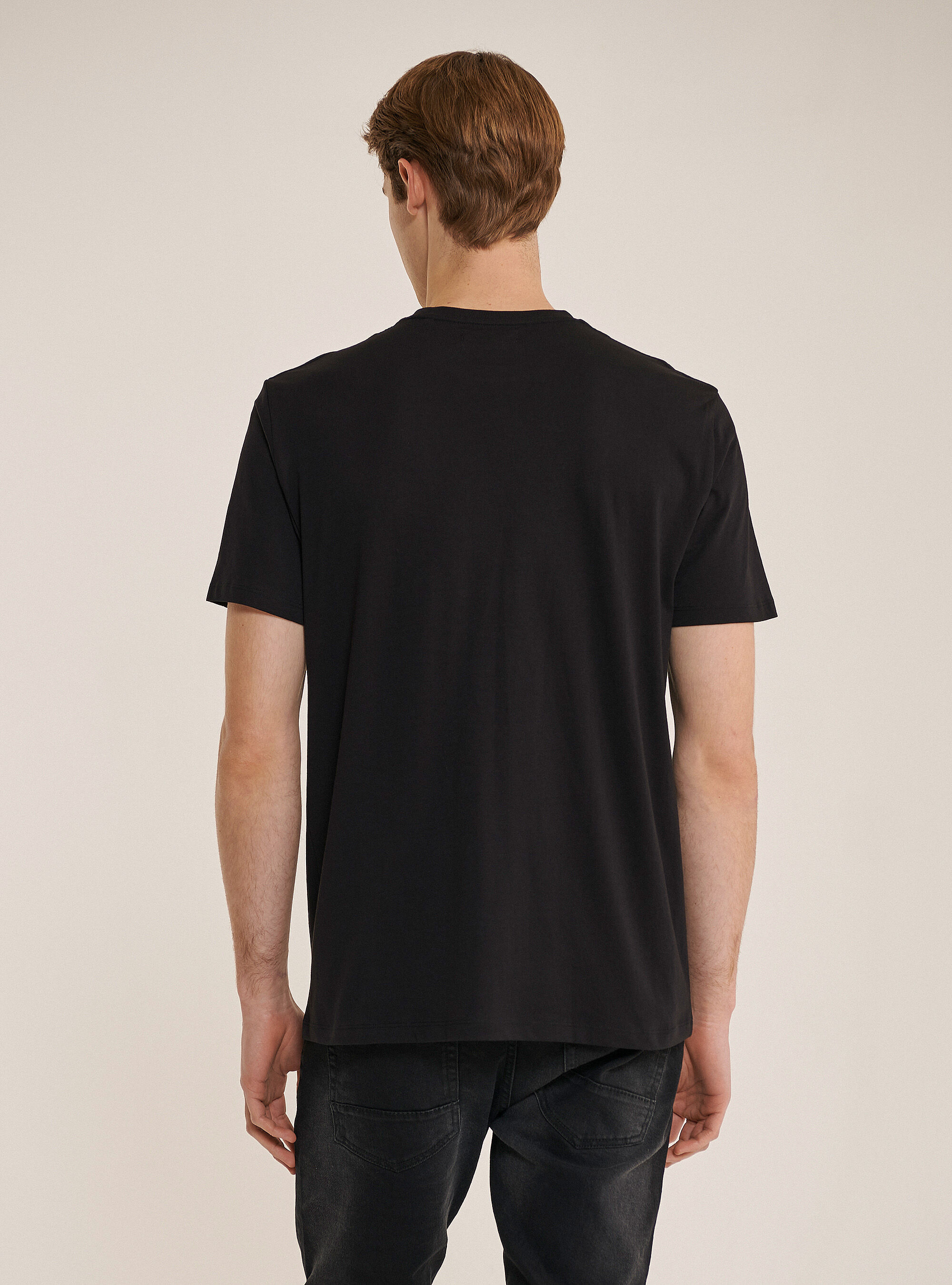 Basic T-shirt in Superior Pima cotton, BK1 BLACK
