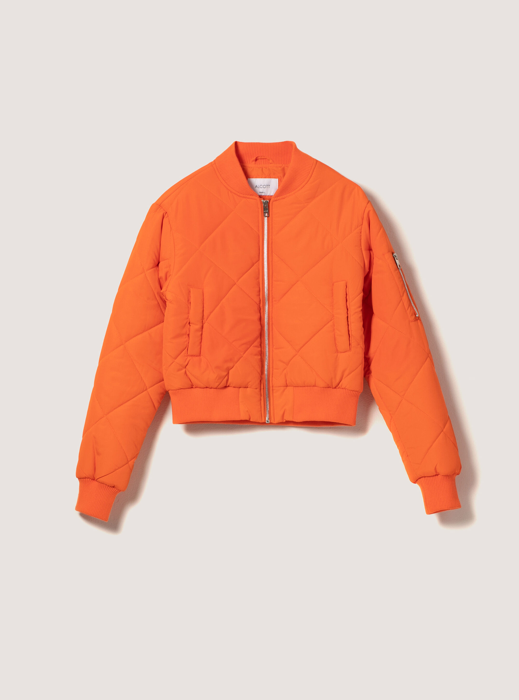 Orange bomber discount jacket outfit
