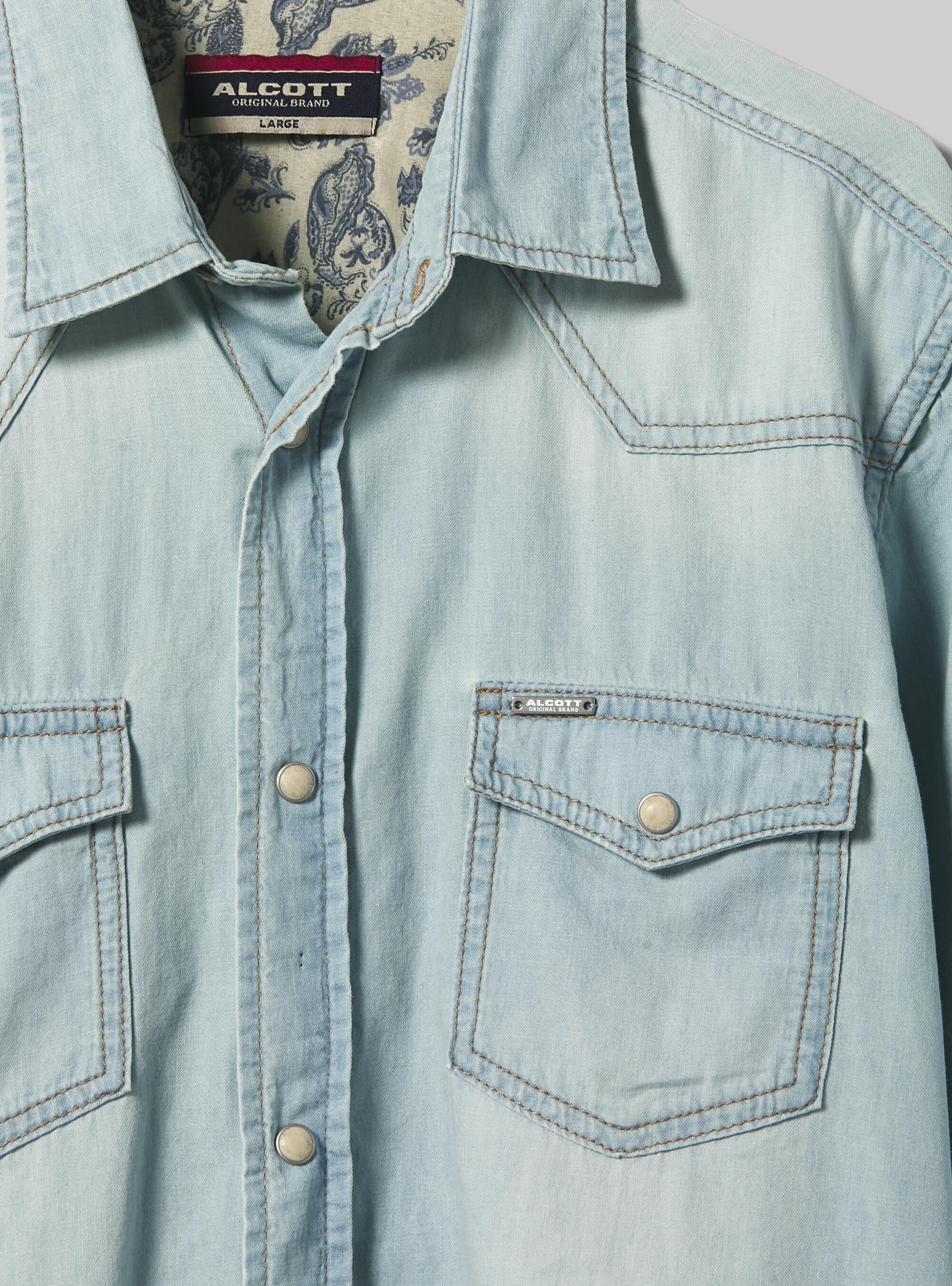 Camisa vaquera, AZUL