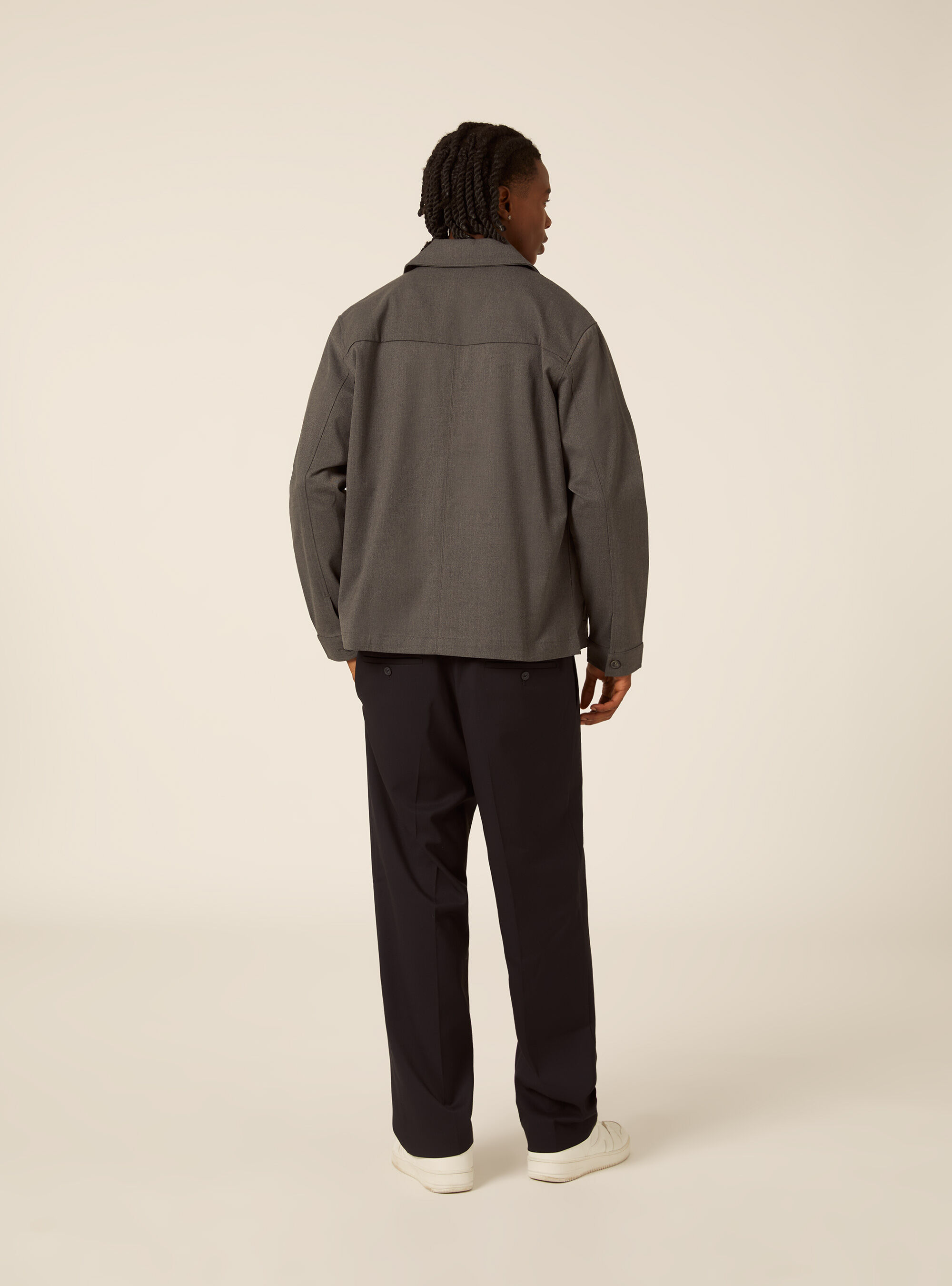 Hemdjacke mit pattentaschen, MGY1 GREY MEL DARK