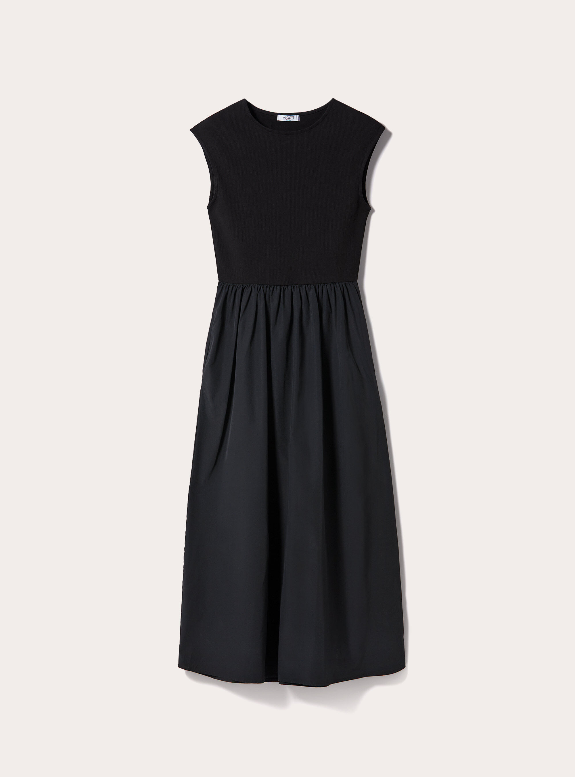 Combined midi dress, BK1 BLACK