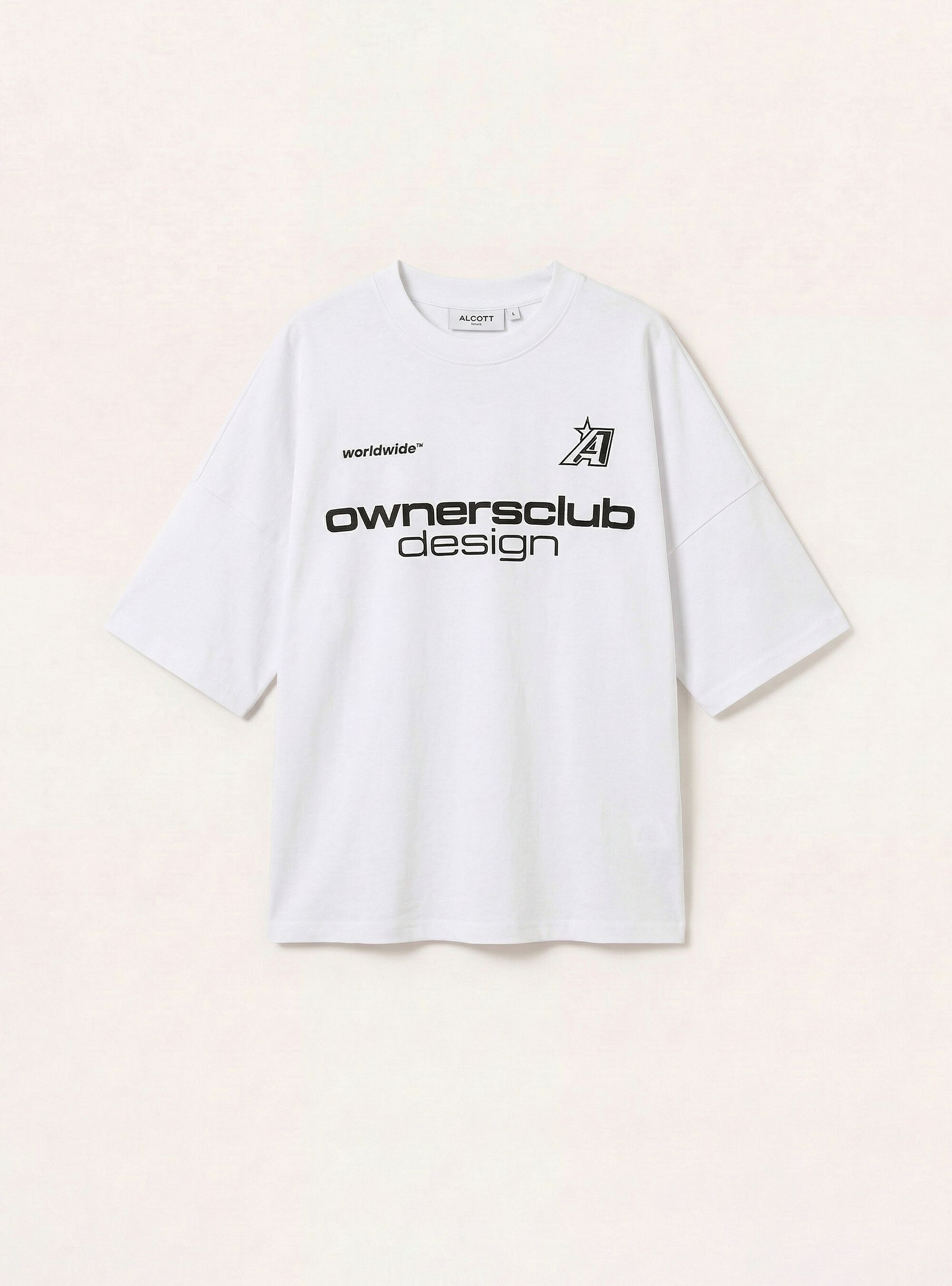 T-shirt ample imprim&eacute;, WH1 OFF WHITE