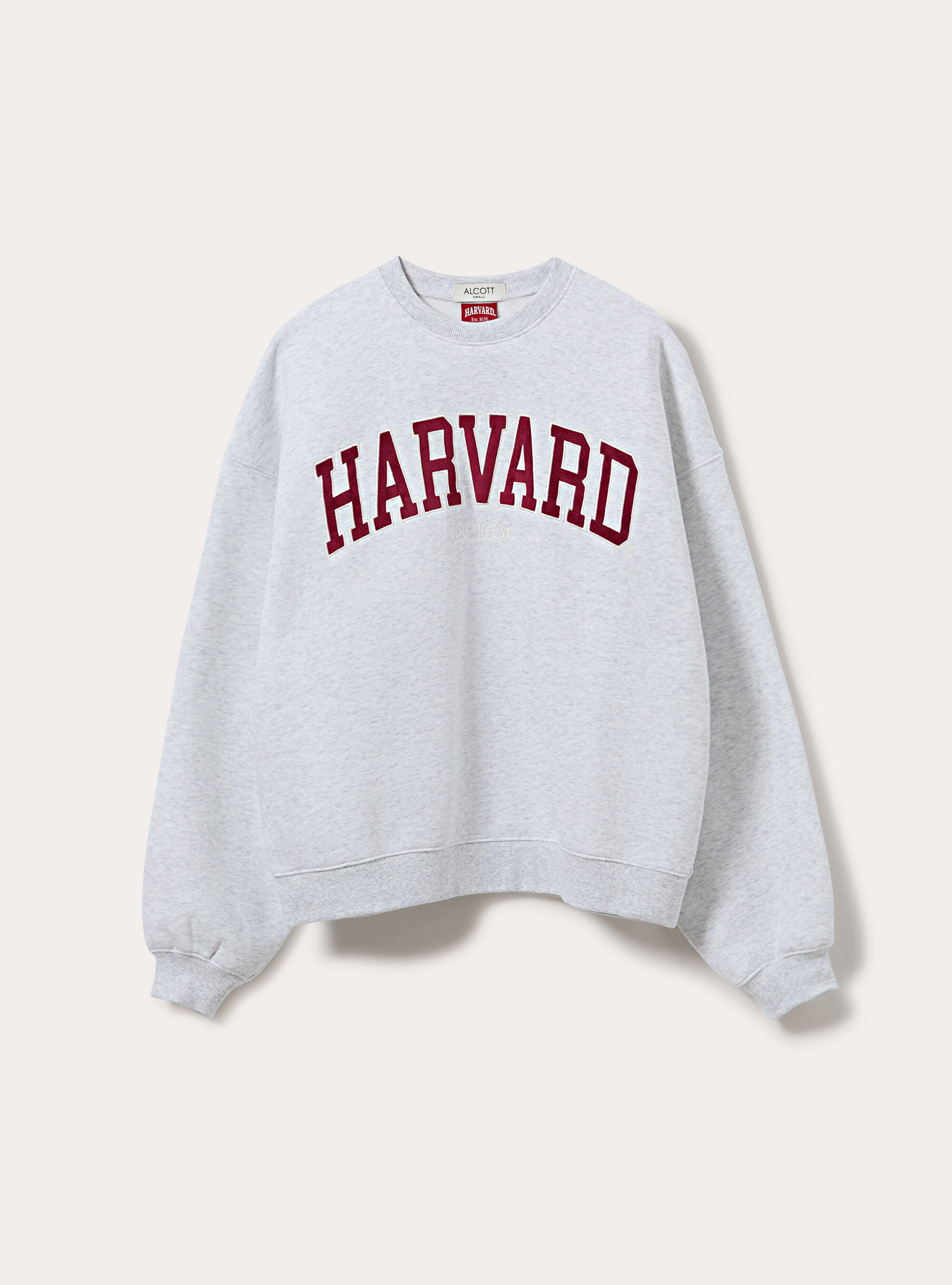 Felpa girocollo harvard, GRIGIO CHIARO MELANGE