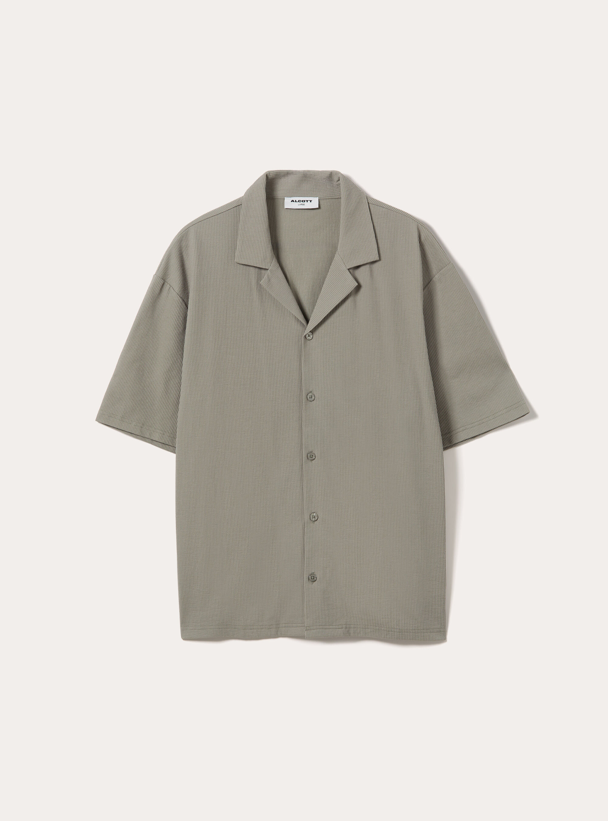 Knit Regular Fit Bowling Shirt, SG3 SAGE LIGHT