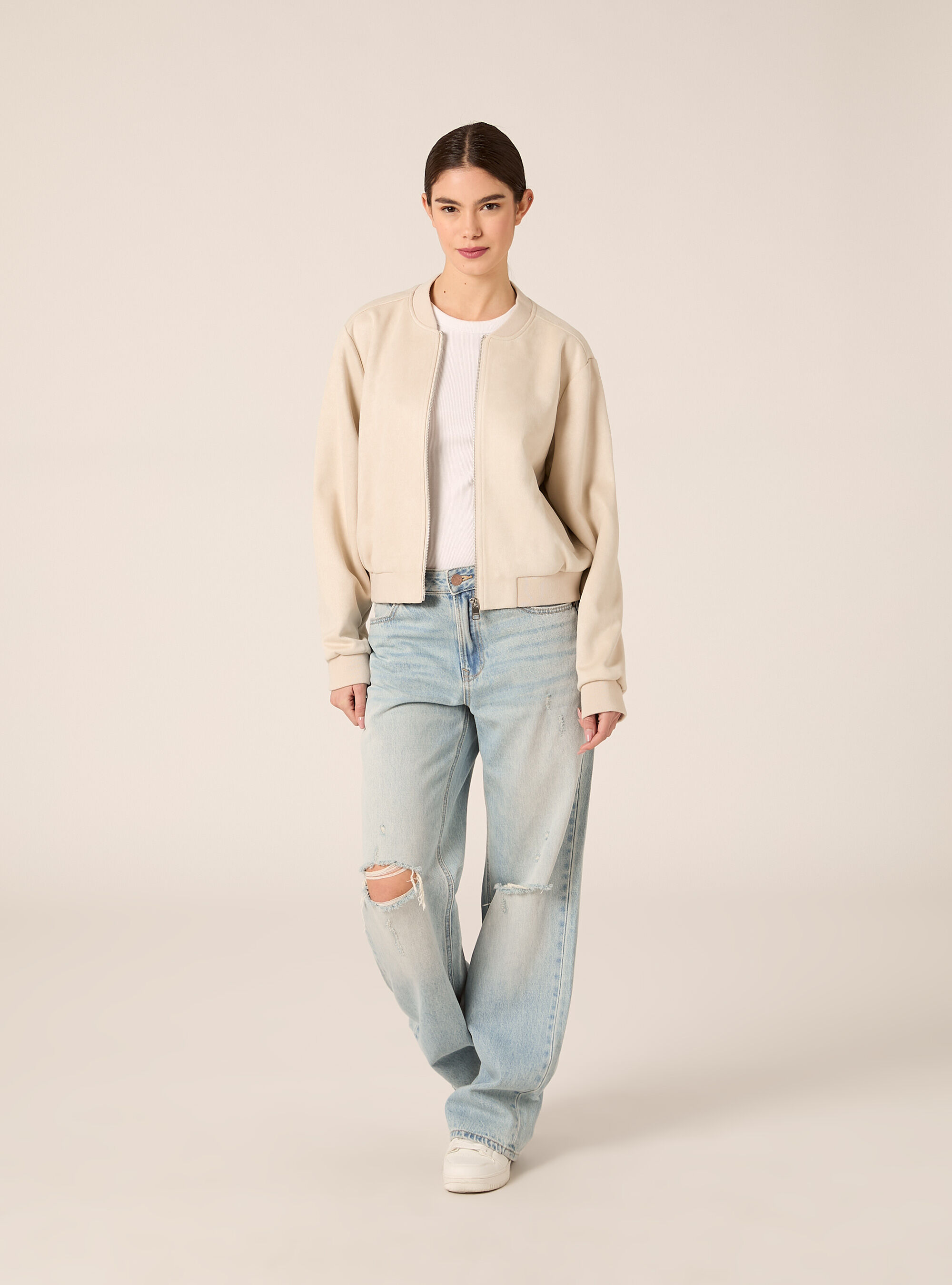 Bomber effetto camoscio