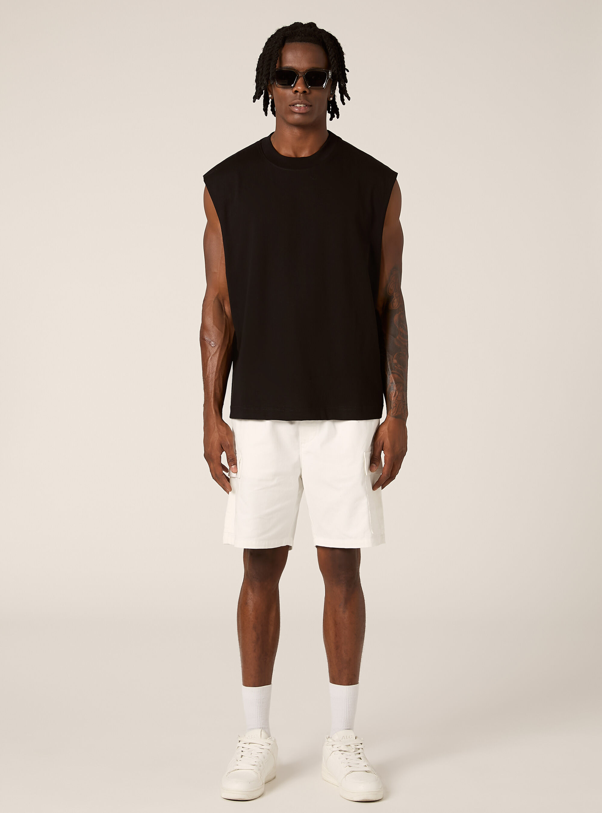 Canotta boxy fit tinta unita