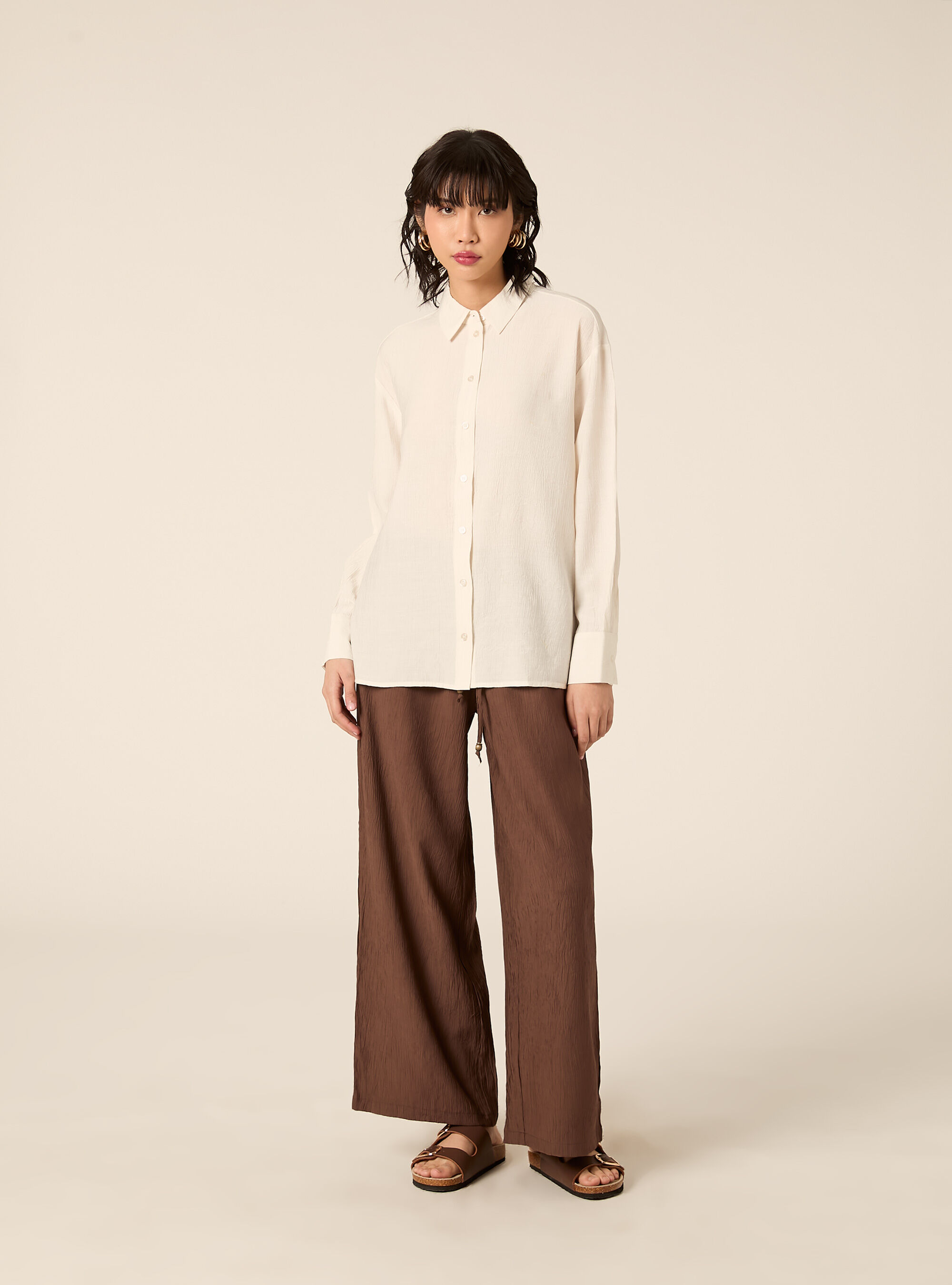 Camicia in crepe con lacci sul dietro