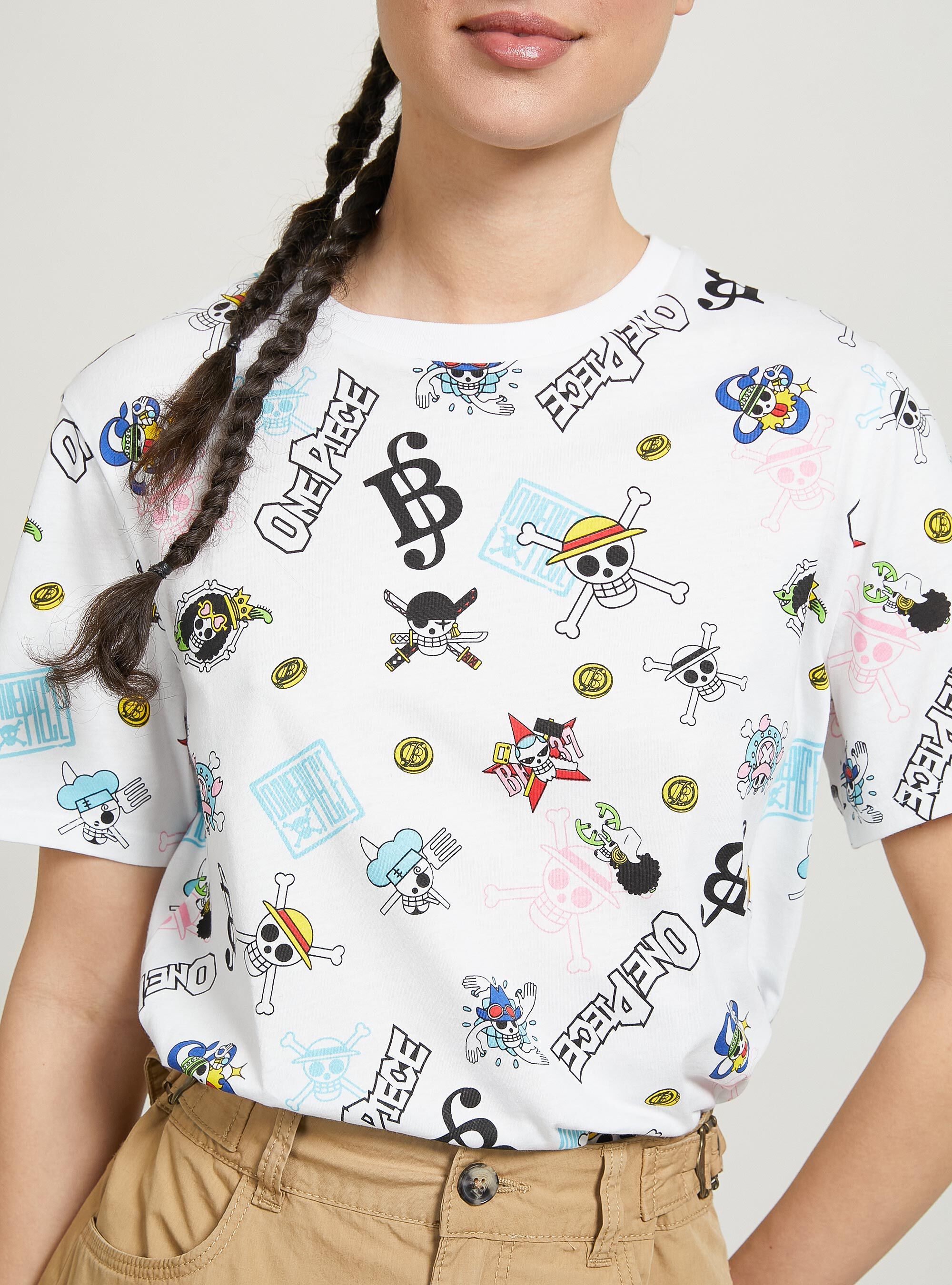 One Piece / Alcott all over T-shirt, WH3 WHITE