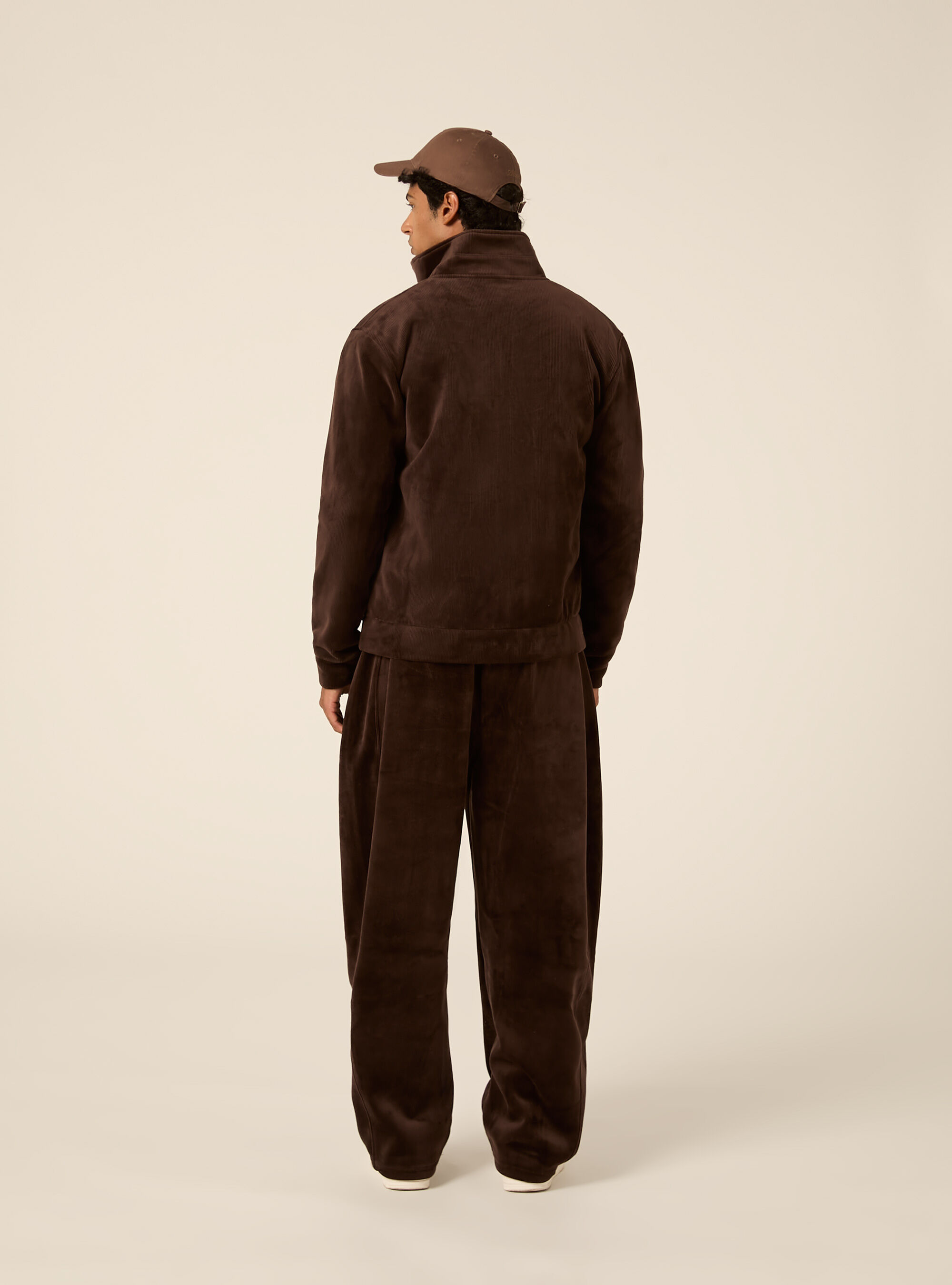 Cardigan in velluto a coste, BR1 BROWN DARK