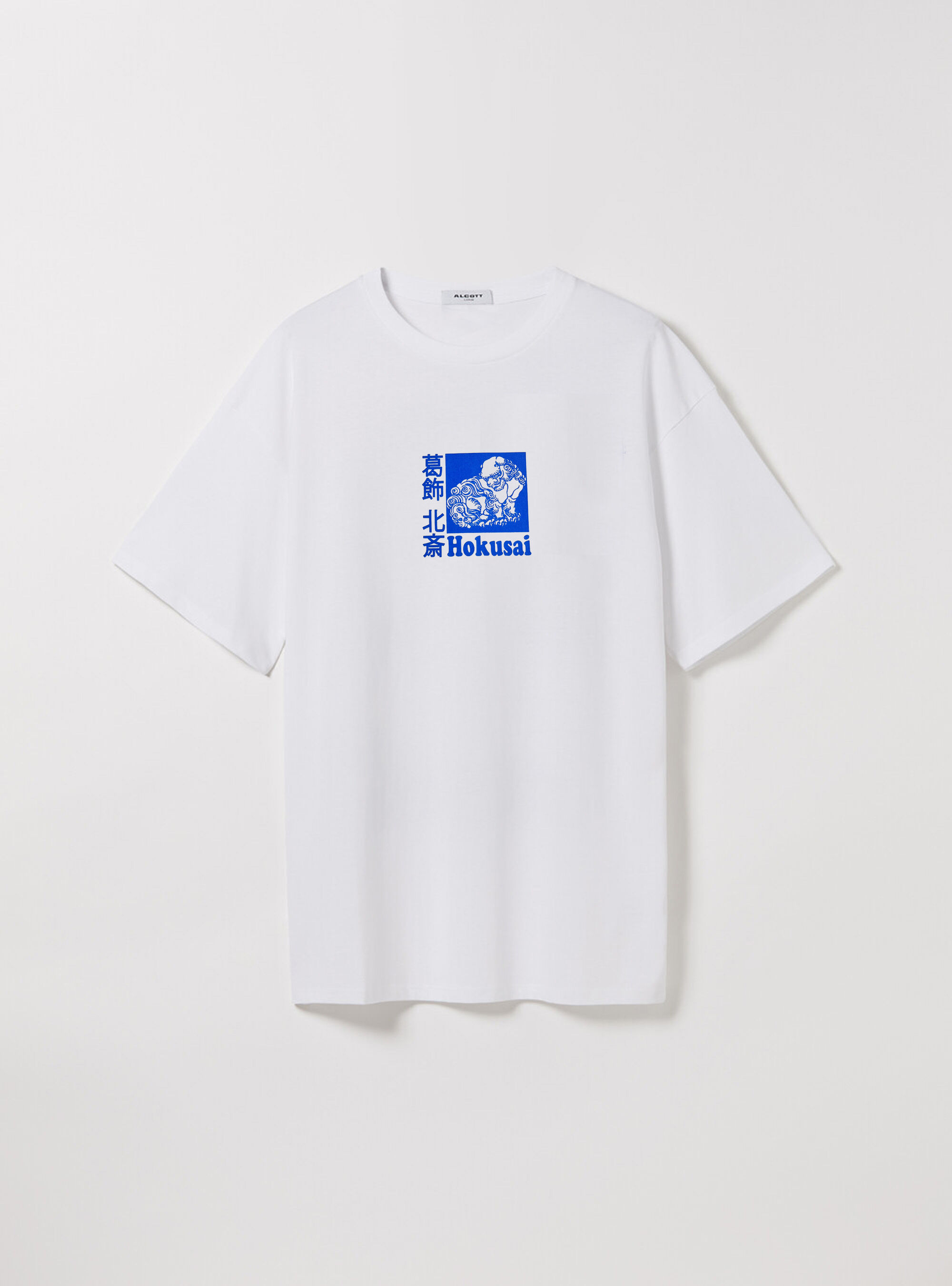 Hokusai / Alcott boxy fit t-shirt, WH2 WHITE