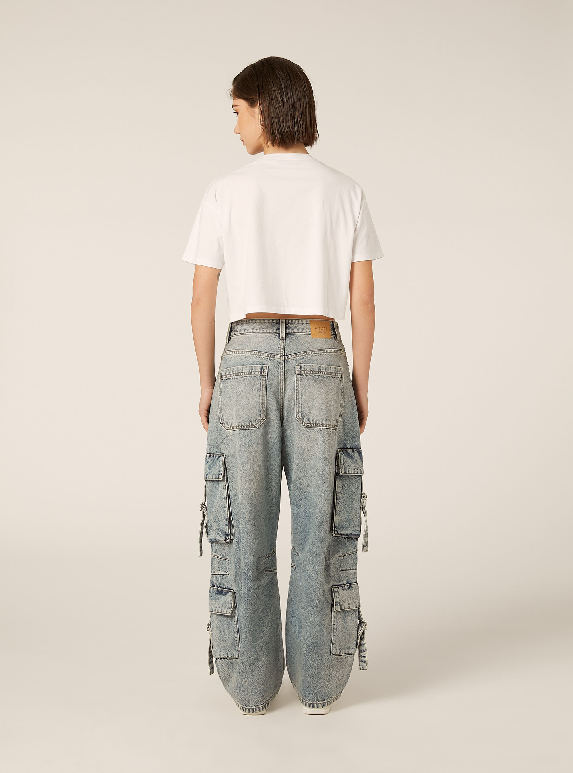 Jeans multicargo, D006 AZURE