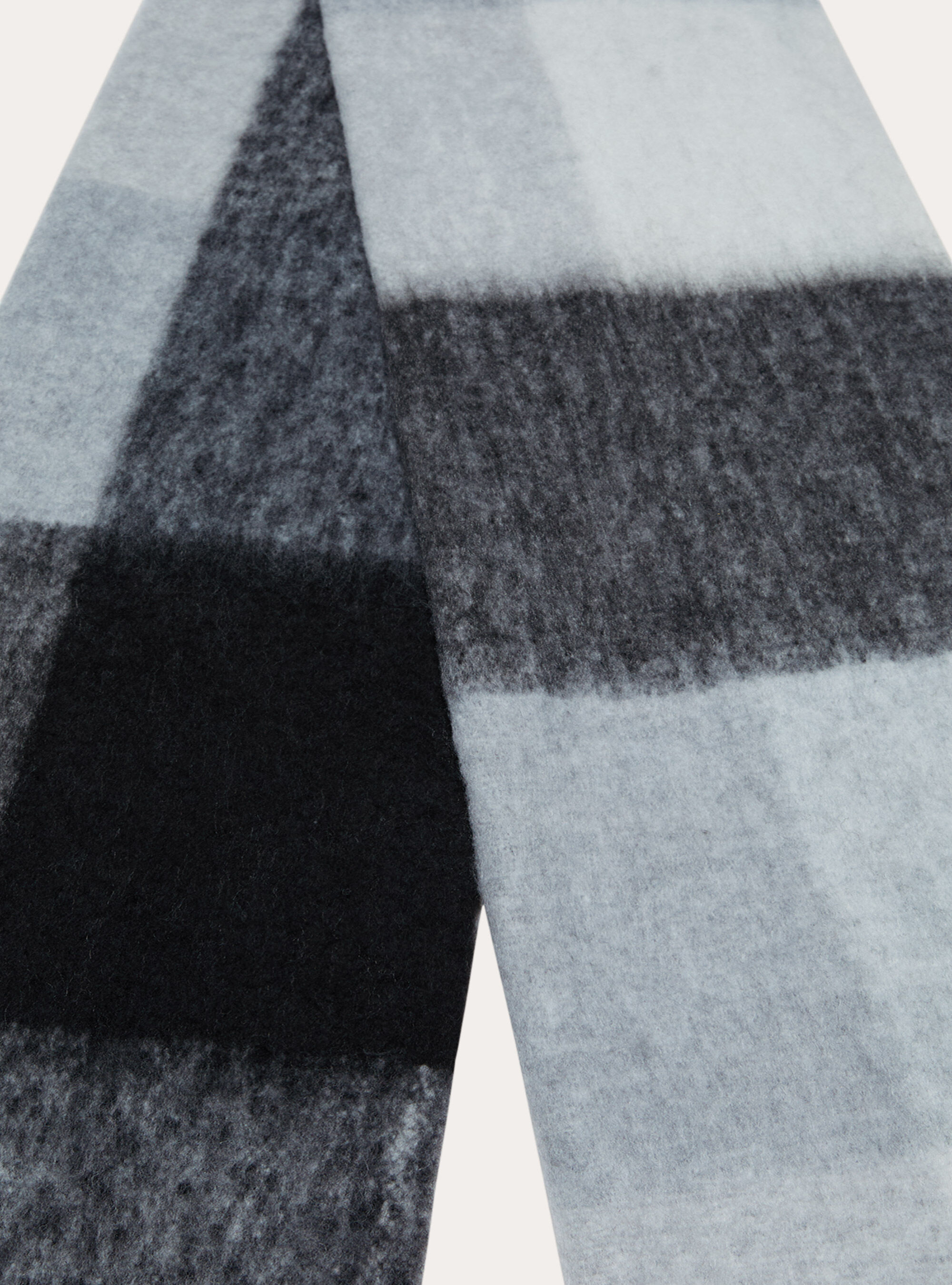 Bufanda suave a cuadros, BK1 BLACK