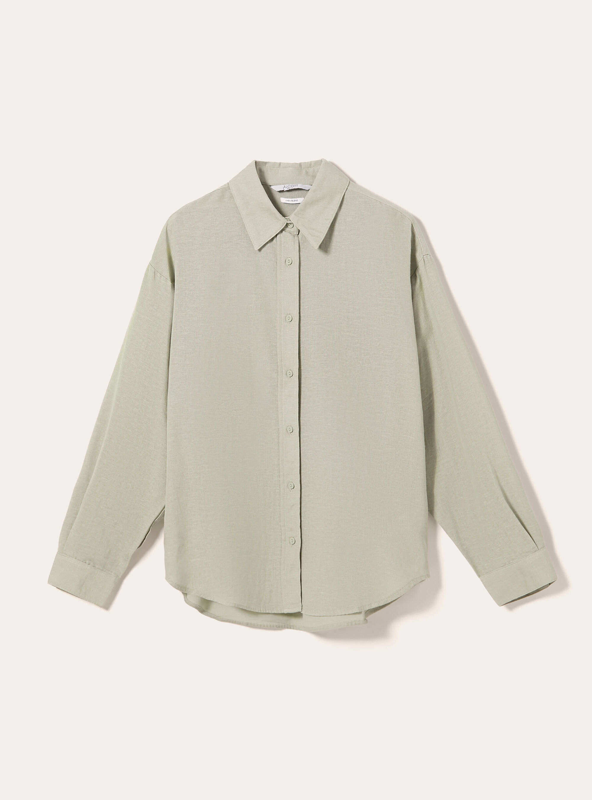 Camicia in lino comfort fit, SG3 SAGE LIGHT