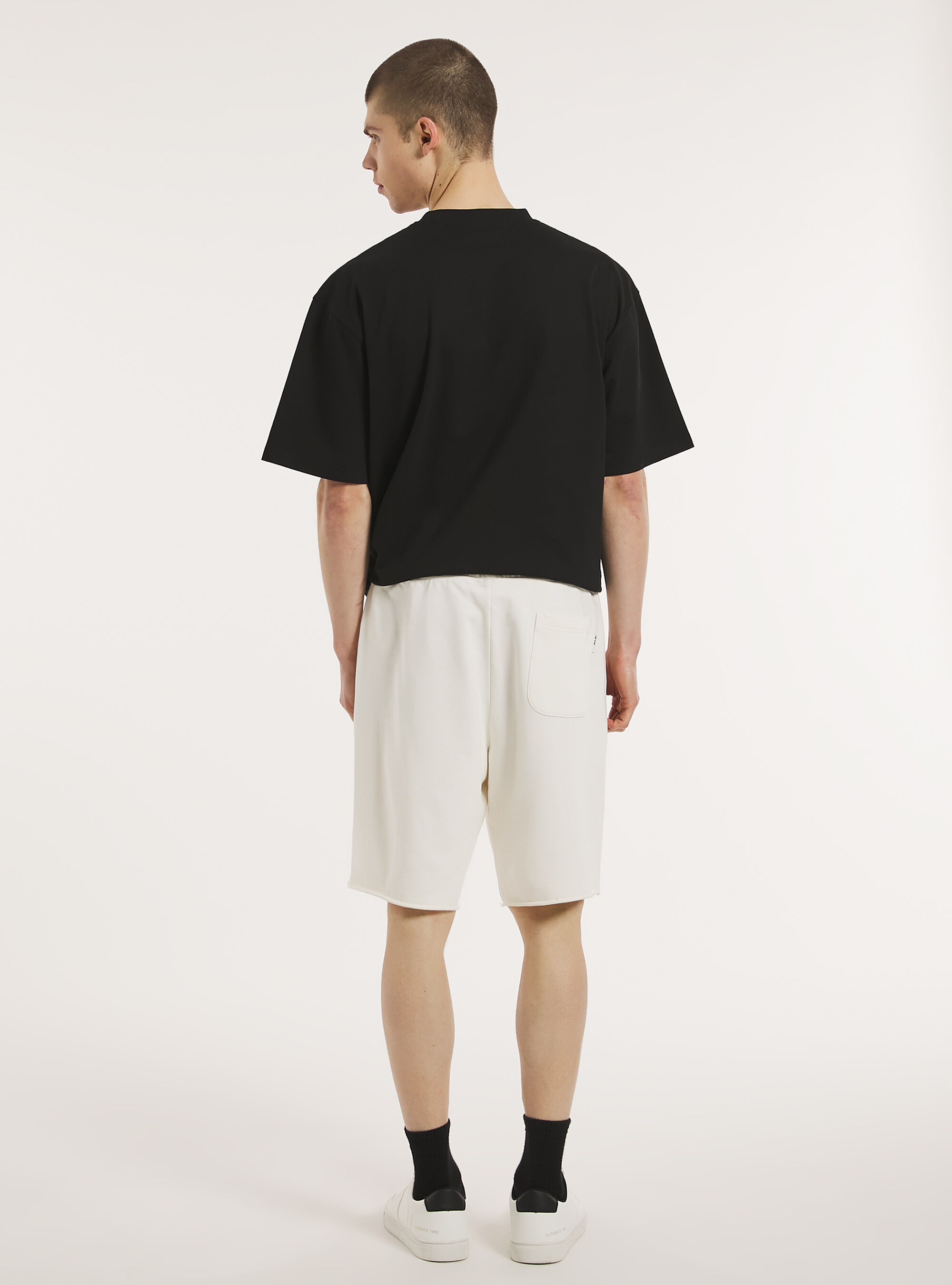 Bermuda jogger de algod&oacute;n, WH1 OFF WHITE