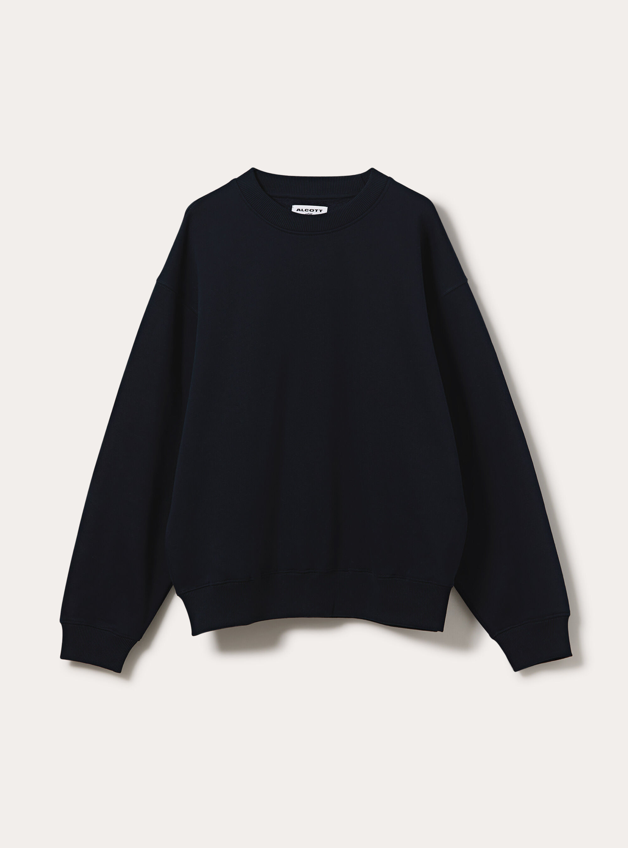 Felpa girocollo basica boxy fit, NA1 NAVY DARK