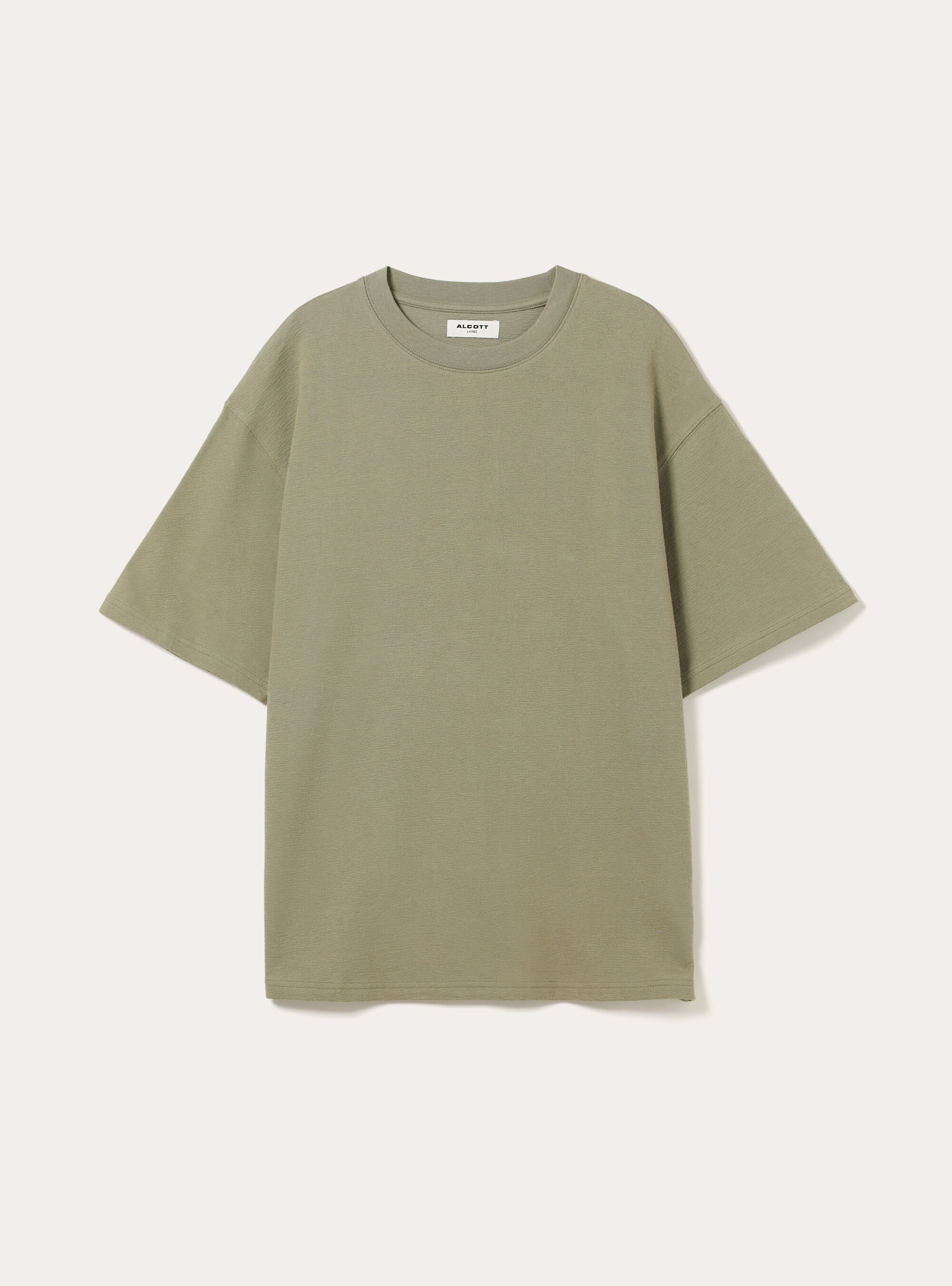 T-shirt in jersey texture fit boxy, KY2 KAKY MEDIUM