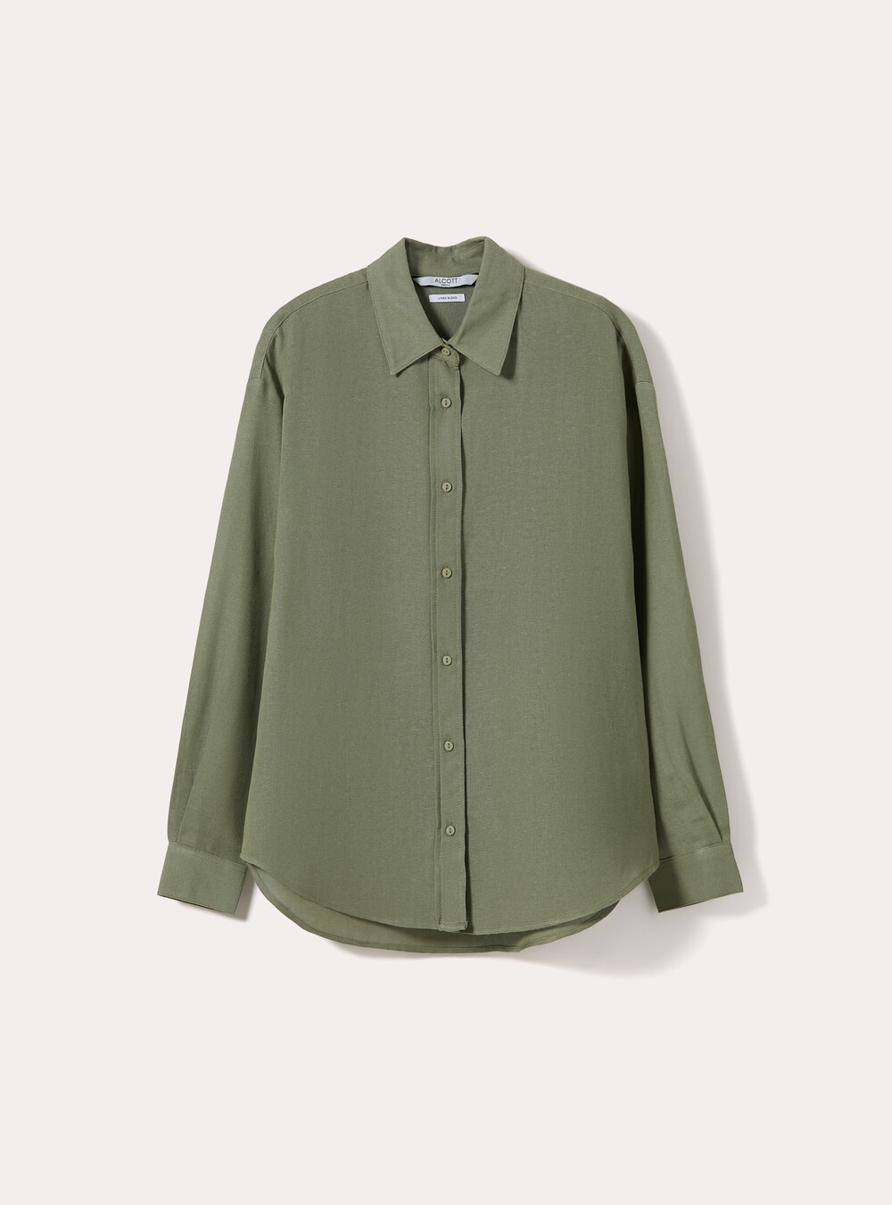 Linen-blend shirt, KY2 KAKY MEDIUM