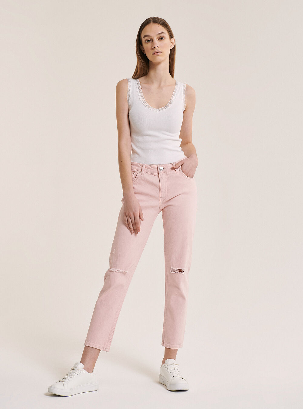 Twill Stretch Slim Boyfriend Trousers Alcott 5c3476do